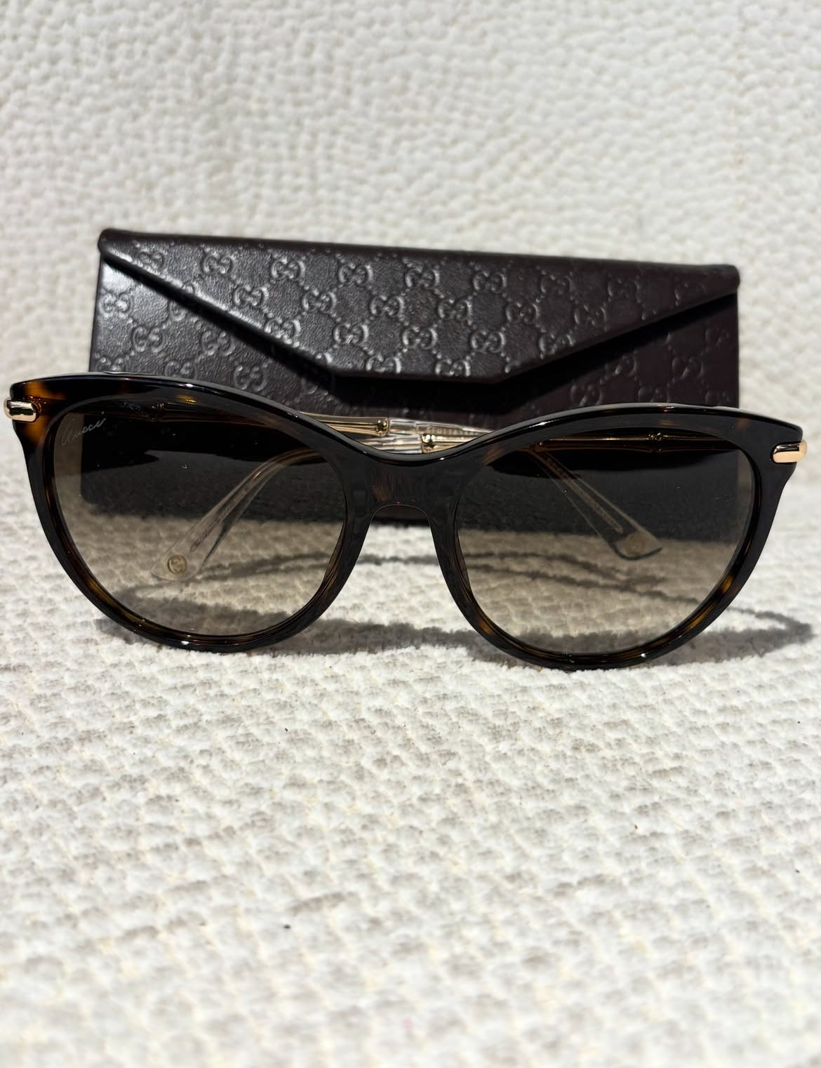 Gucci Sunglasses - Brown with Gold
