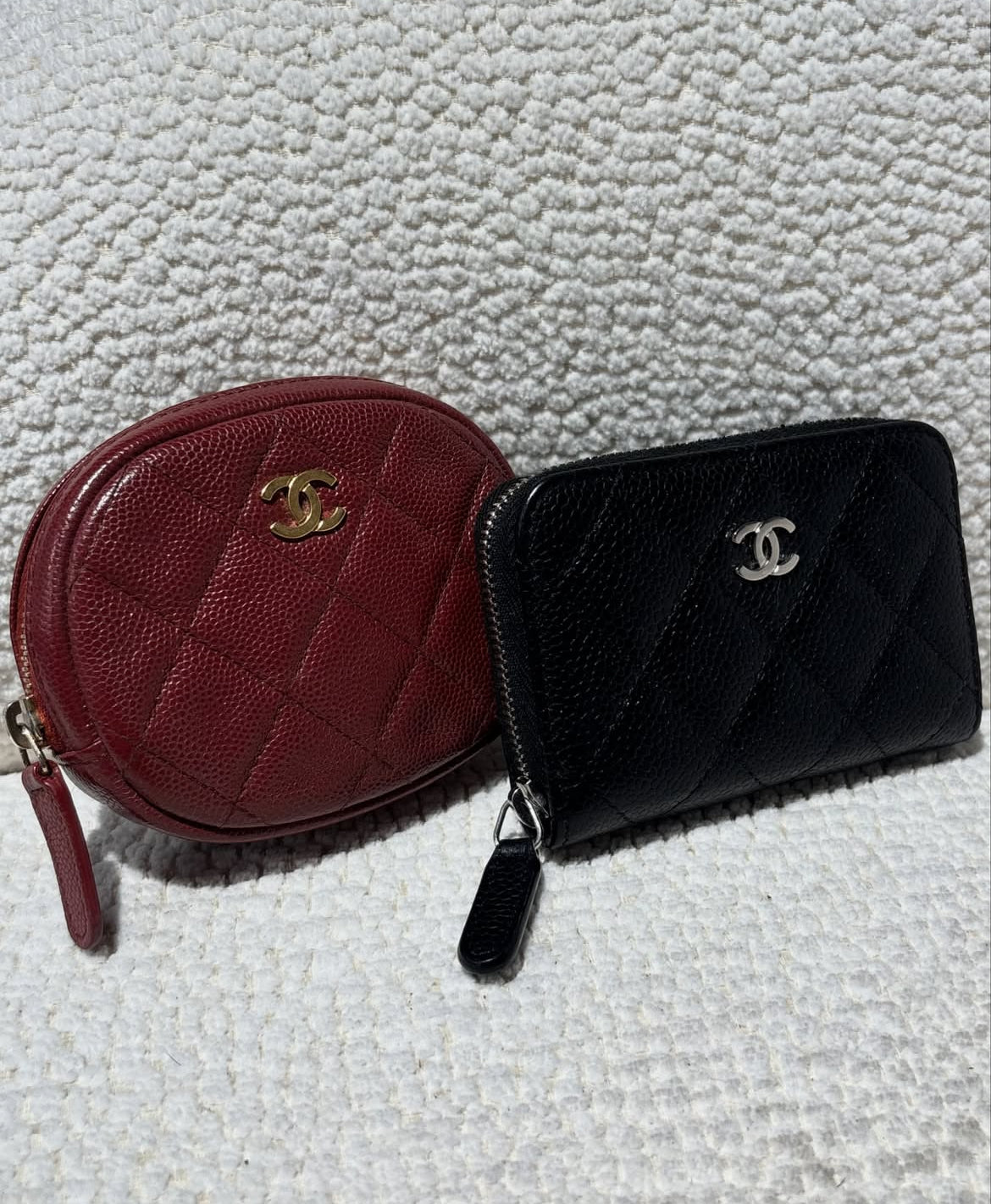 Chanel Wallet - Black Caviar leather & Silver