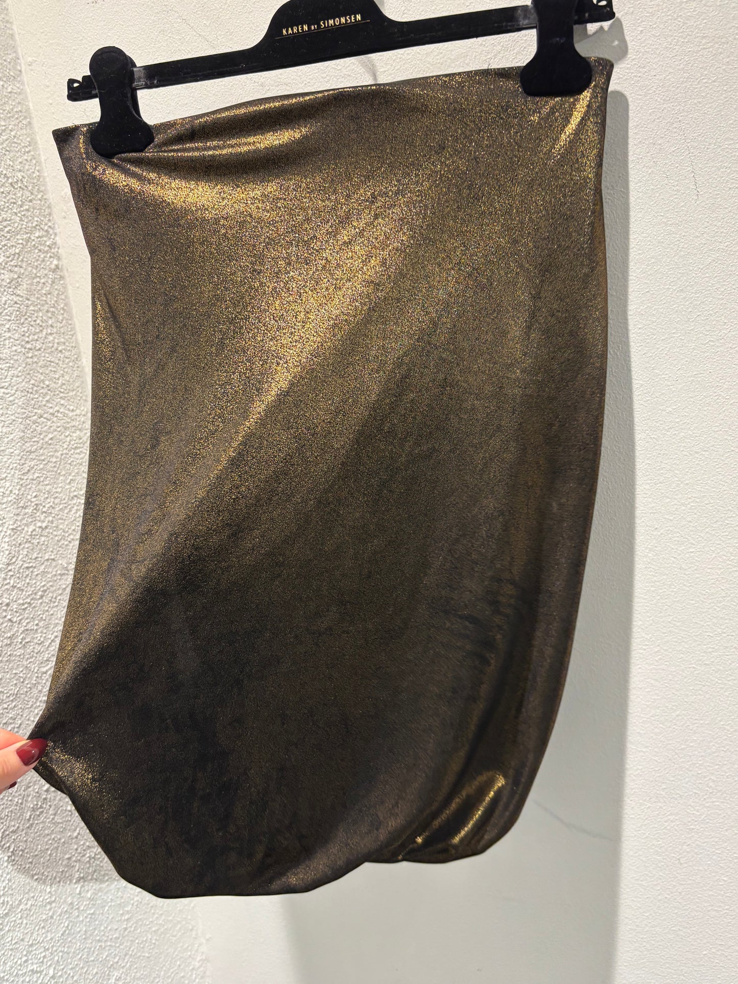 Malene Birger - Skirt - gold - black - elastic waist - EU36 - Medinas Wardrobe