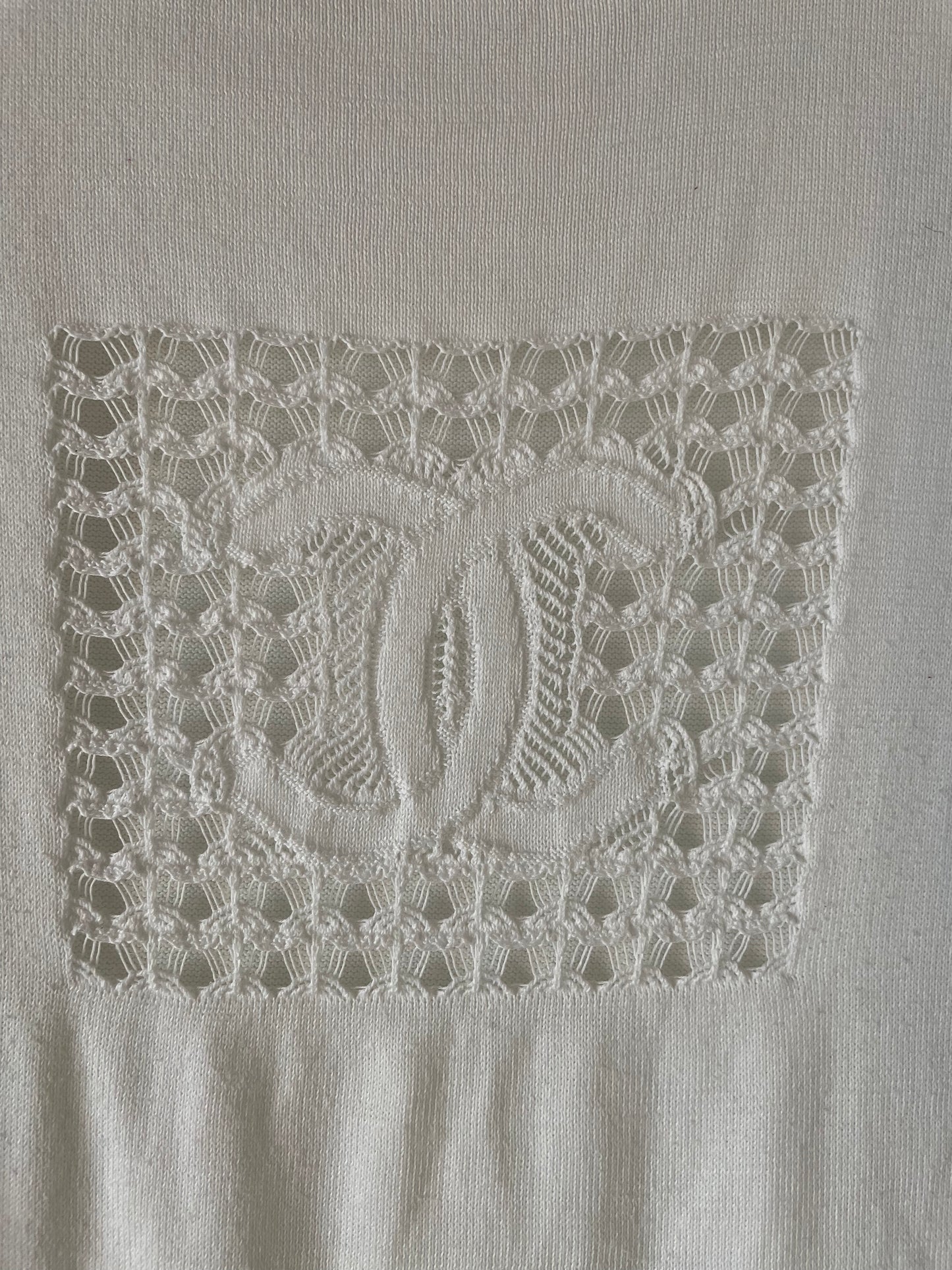 Chanel - T-shirt - CC logo front - hvid - str. S/M