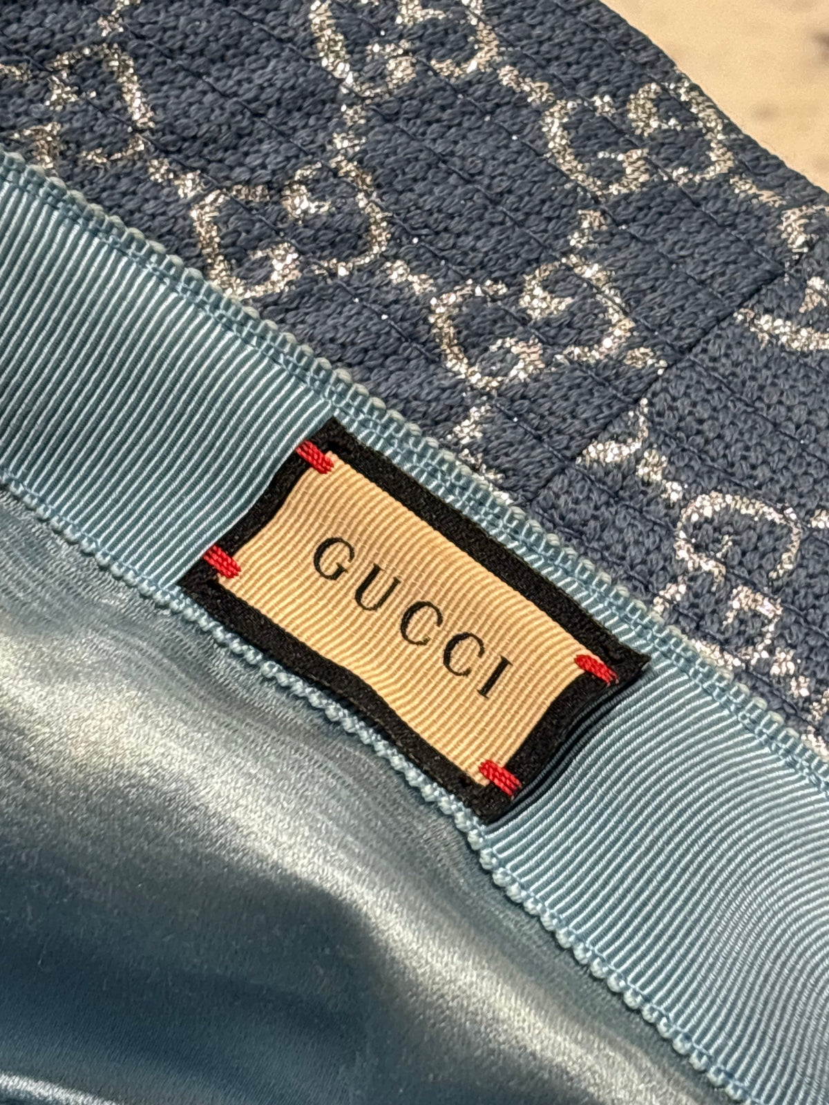 Gucci Bucket Hat - Blue w. Silver - M