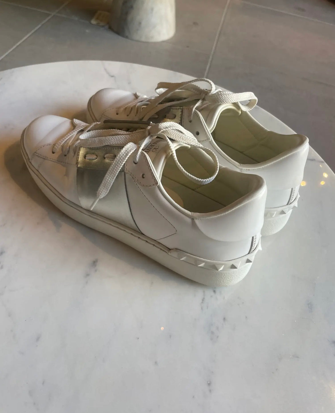 Valentino Sneakers - Nitter - Hvid/Sølv - Str. 38