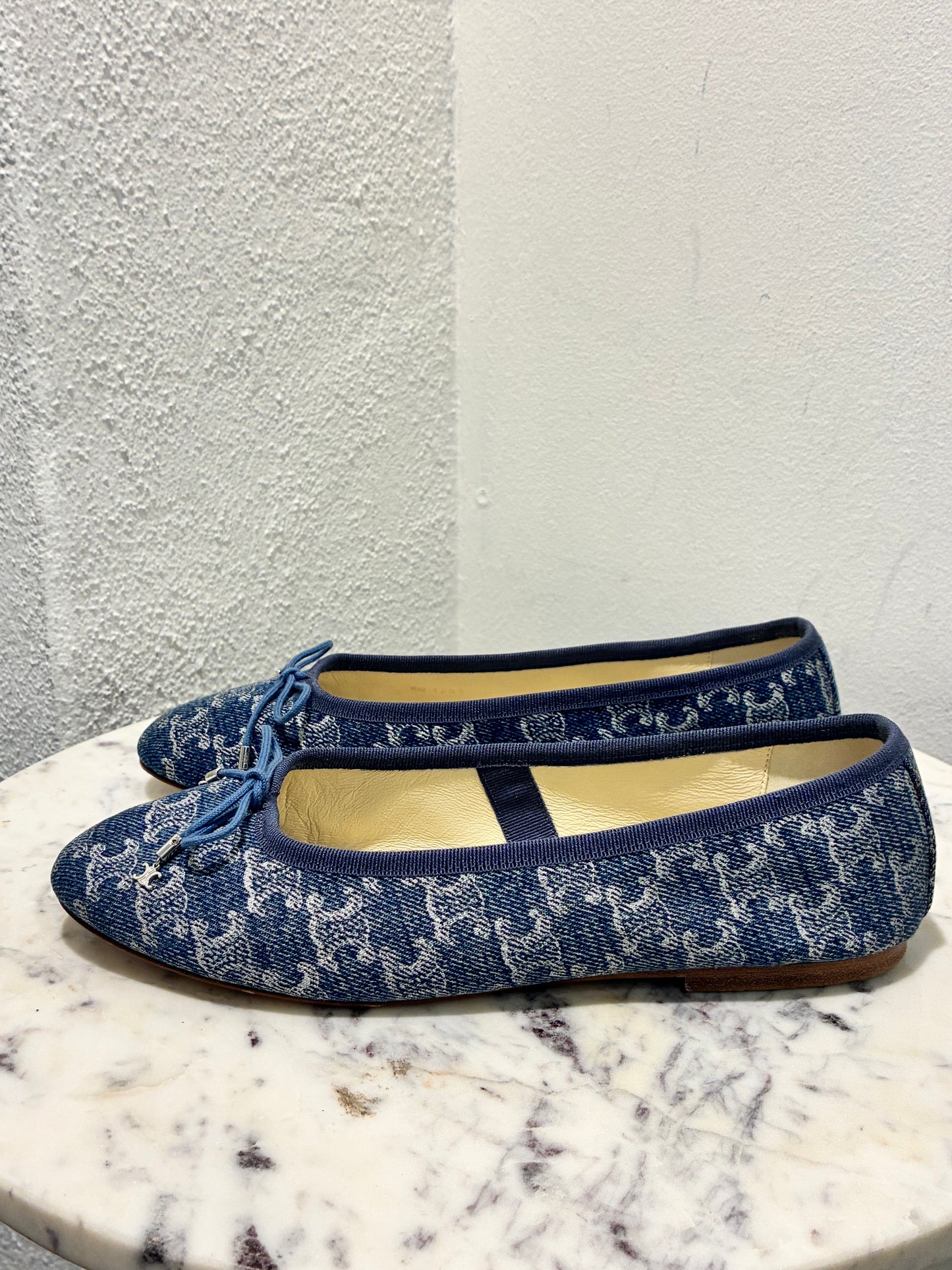 Celine Logo Ballerinas  – Denim - Size 39