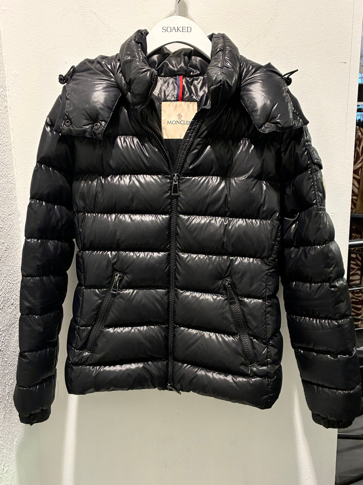 Moncler Jacket - Black with Logo - Size XS