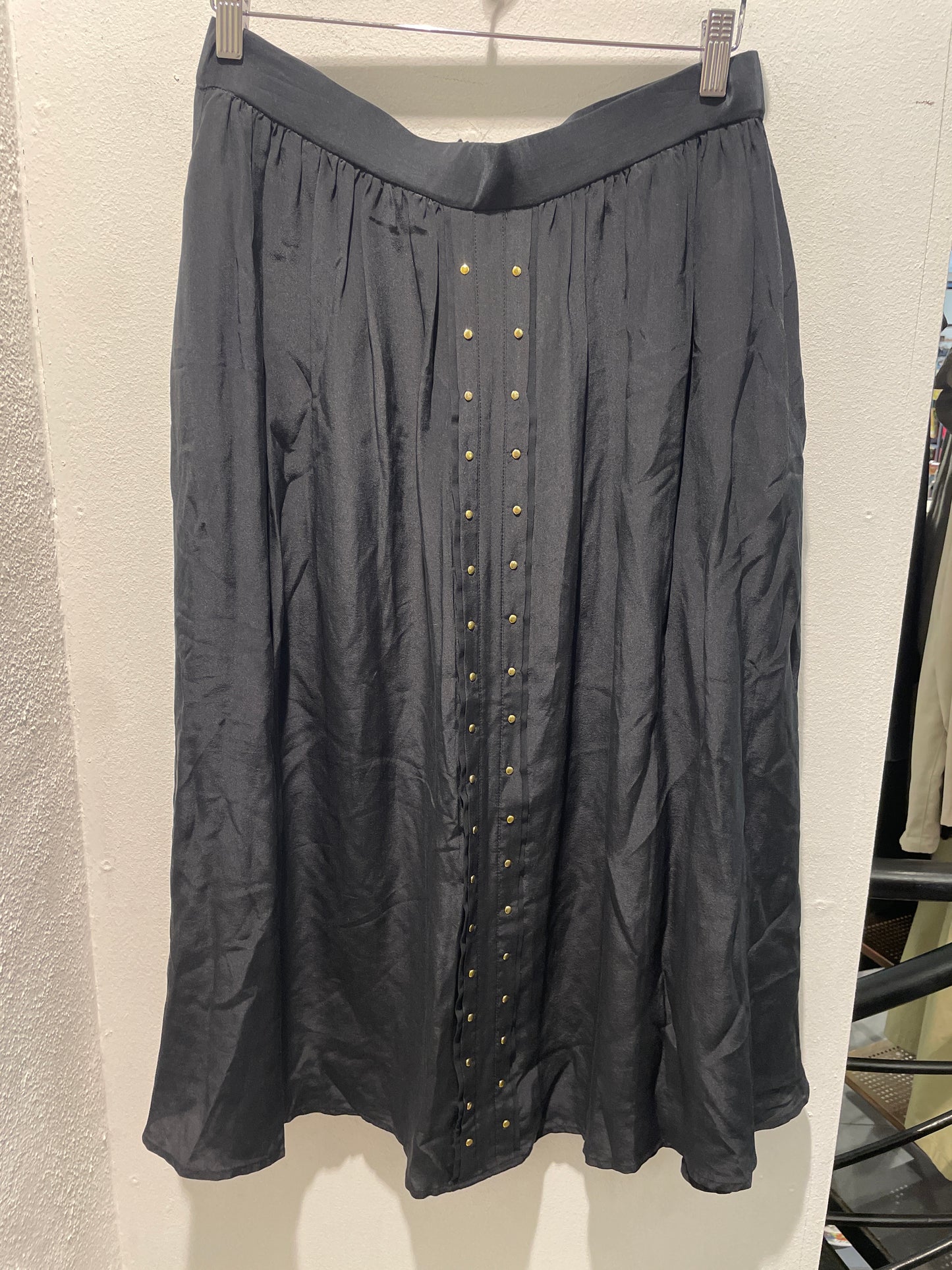 DAY -  Black Midi Skirt with Gold Studs - EU40