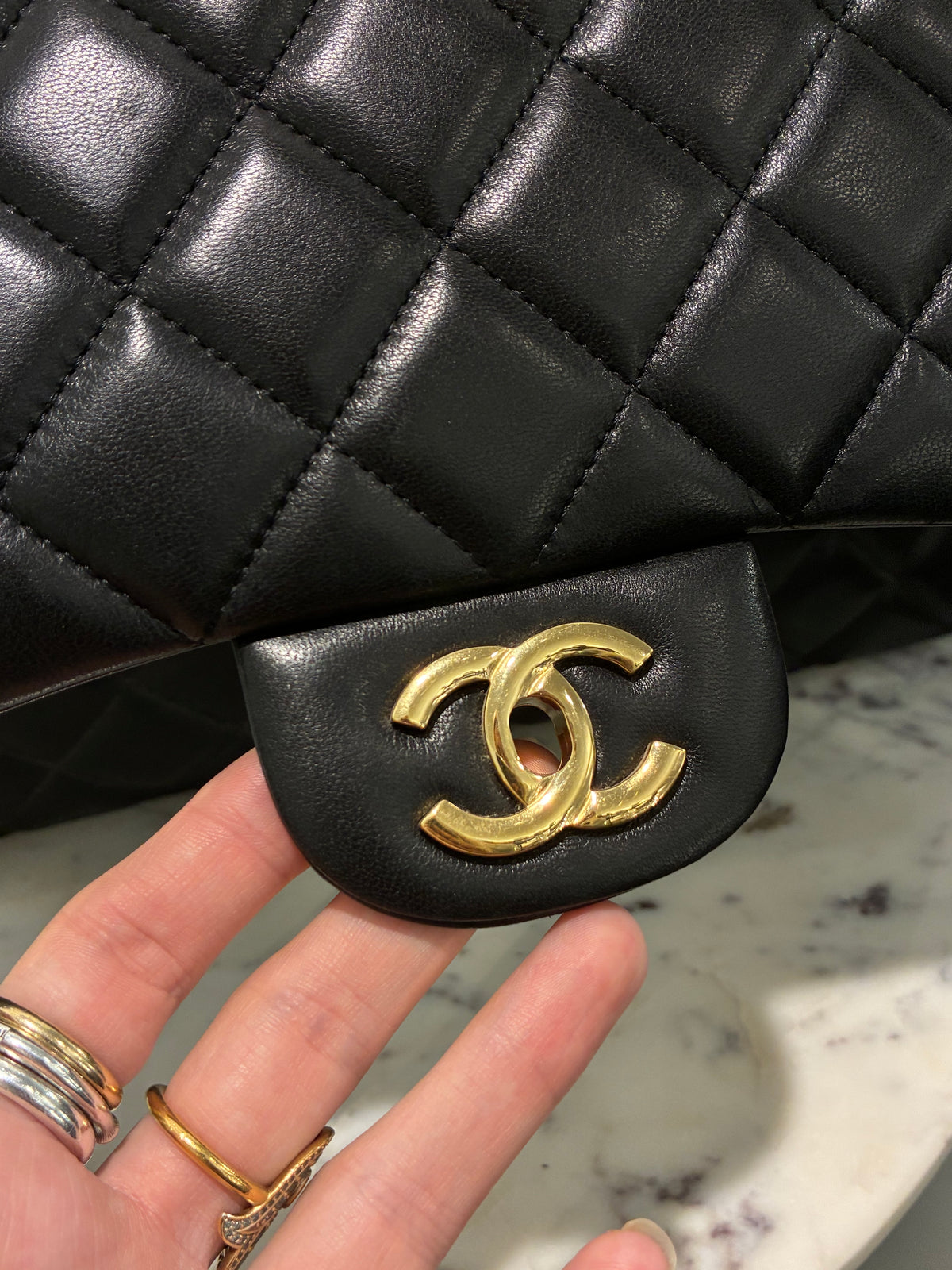 Chanel Jumbo Classic Single Flap – Black Lambskin & Gold Hardware