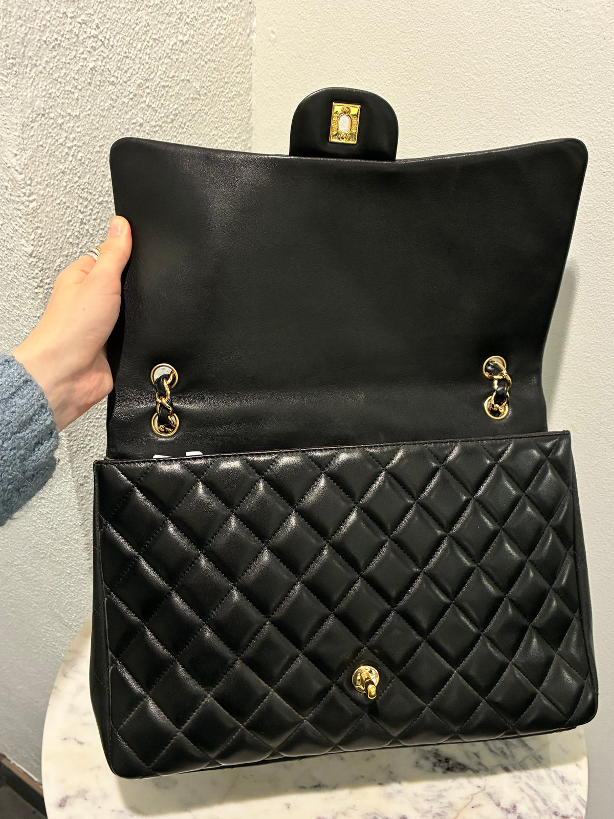Chanel Jumbo Classic Single Flap – Black Lambskin & Gold Hardware