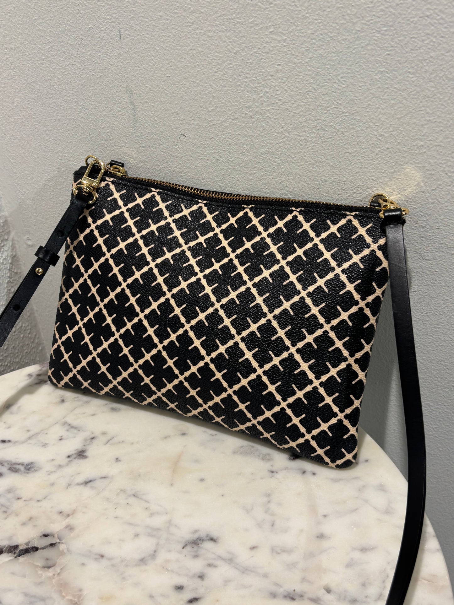 Malene Birger - Shoulder Bag  - Black Monogram - Medinas Wardrobe