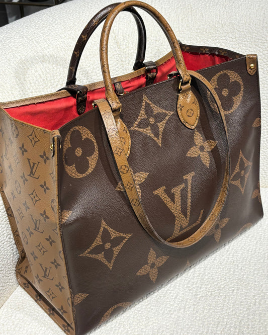 Louis Vuitton – Onthego- Brown & Light Brown Monogram Tote