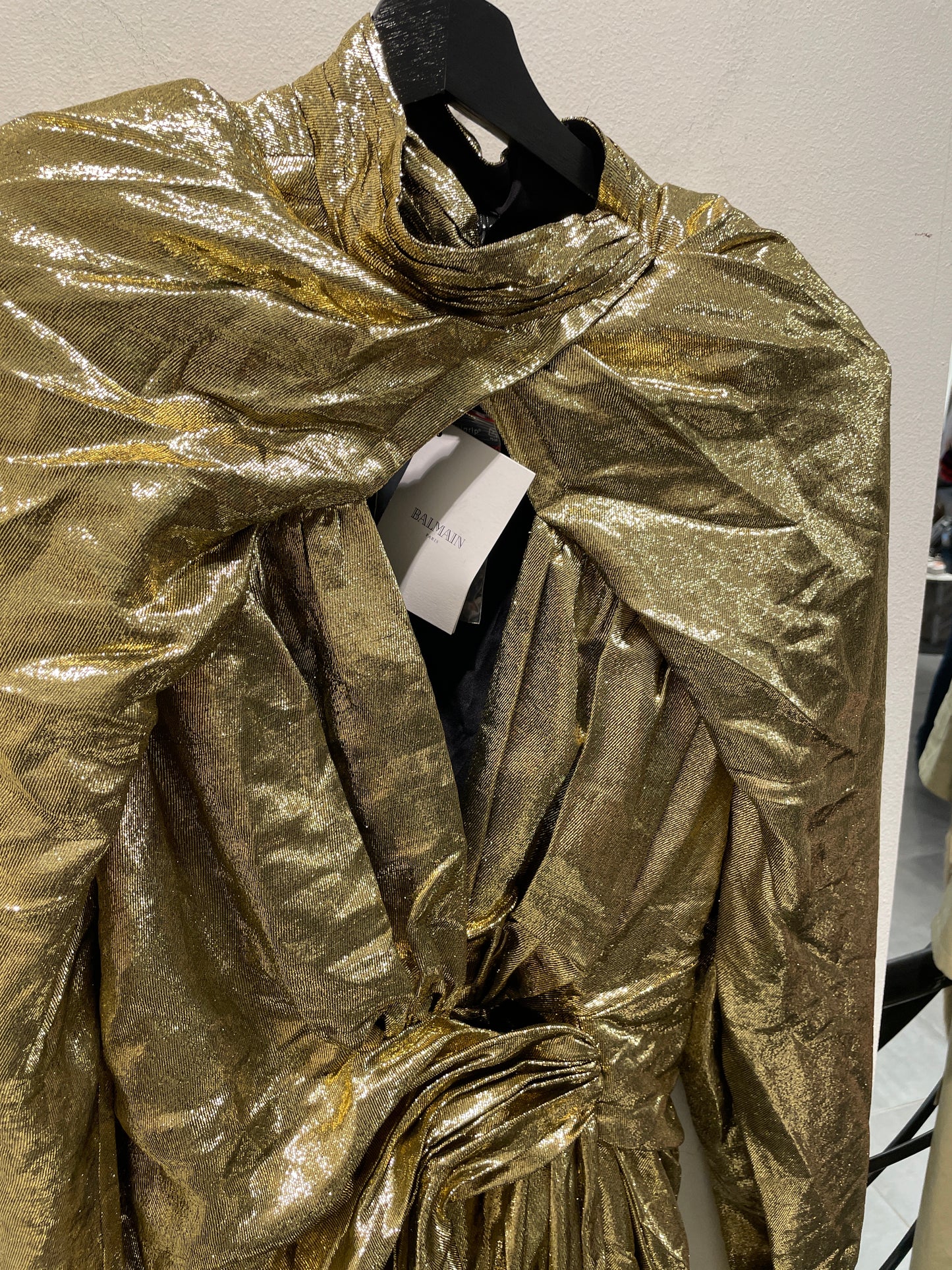 Balmain - Cape / dress - gold - Medinas Wardrobe