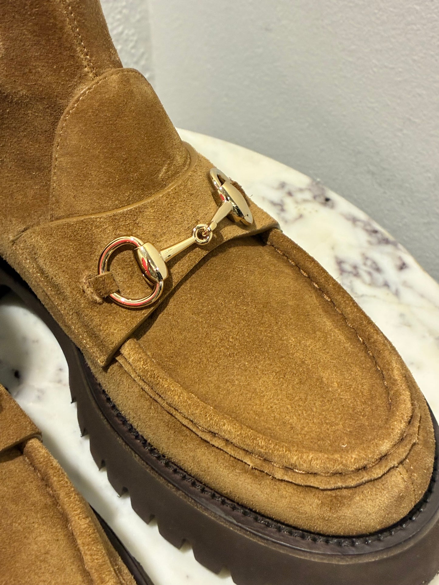 Gucci Horsebit Boots – Brown Suede - 40.5 - FULL SET 2025