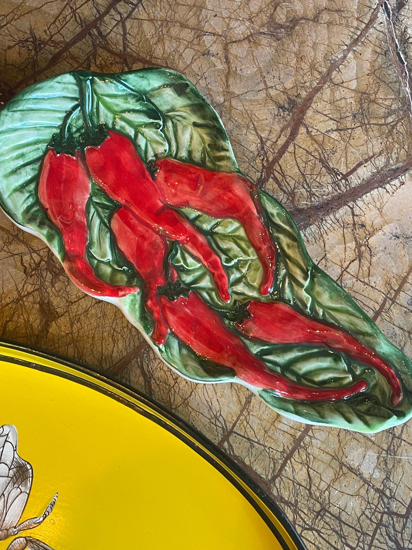 Lille chili fad - Italiensk porcelæn