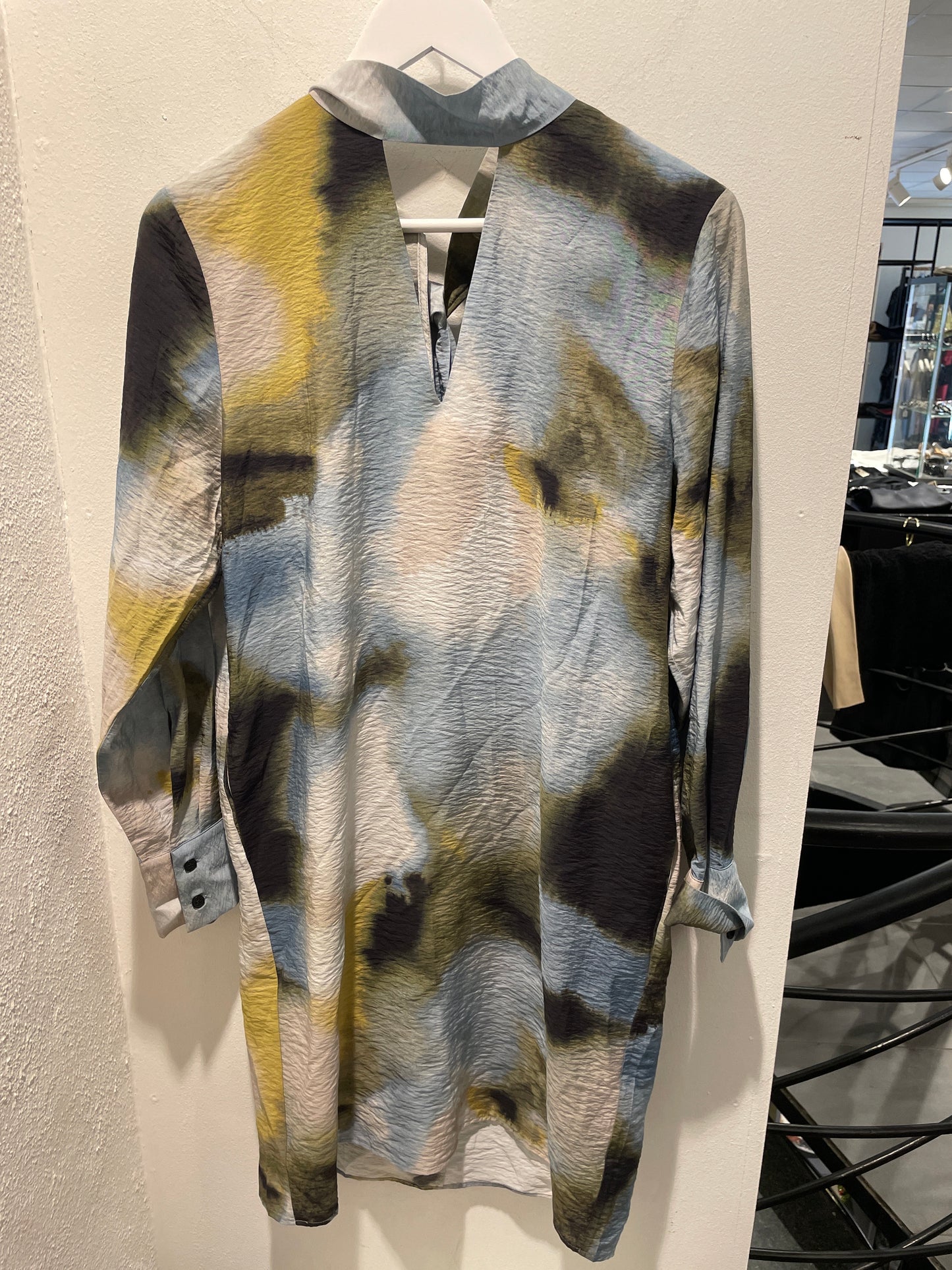 Samsøe Samsøe Watercolor Print Crinkle Crepe Dress – Size S