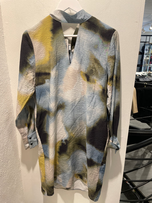 Samsøe Samsøe Watercolor Print Crinkle Crepe Dress – Size S