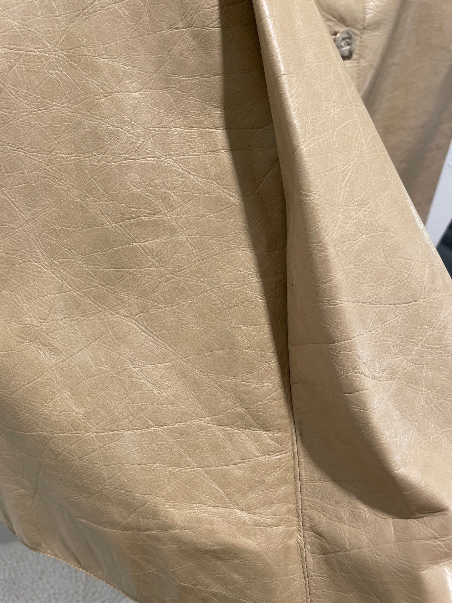 Chanel Skirt – Calfskin Leather in Beige - S