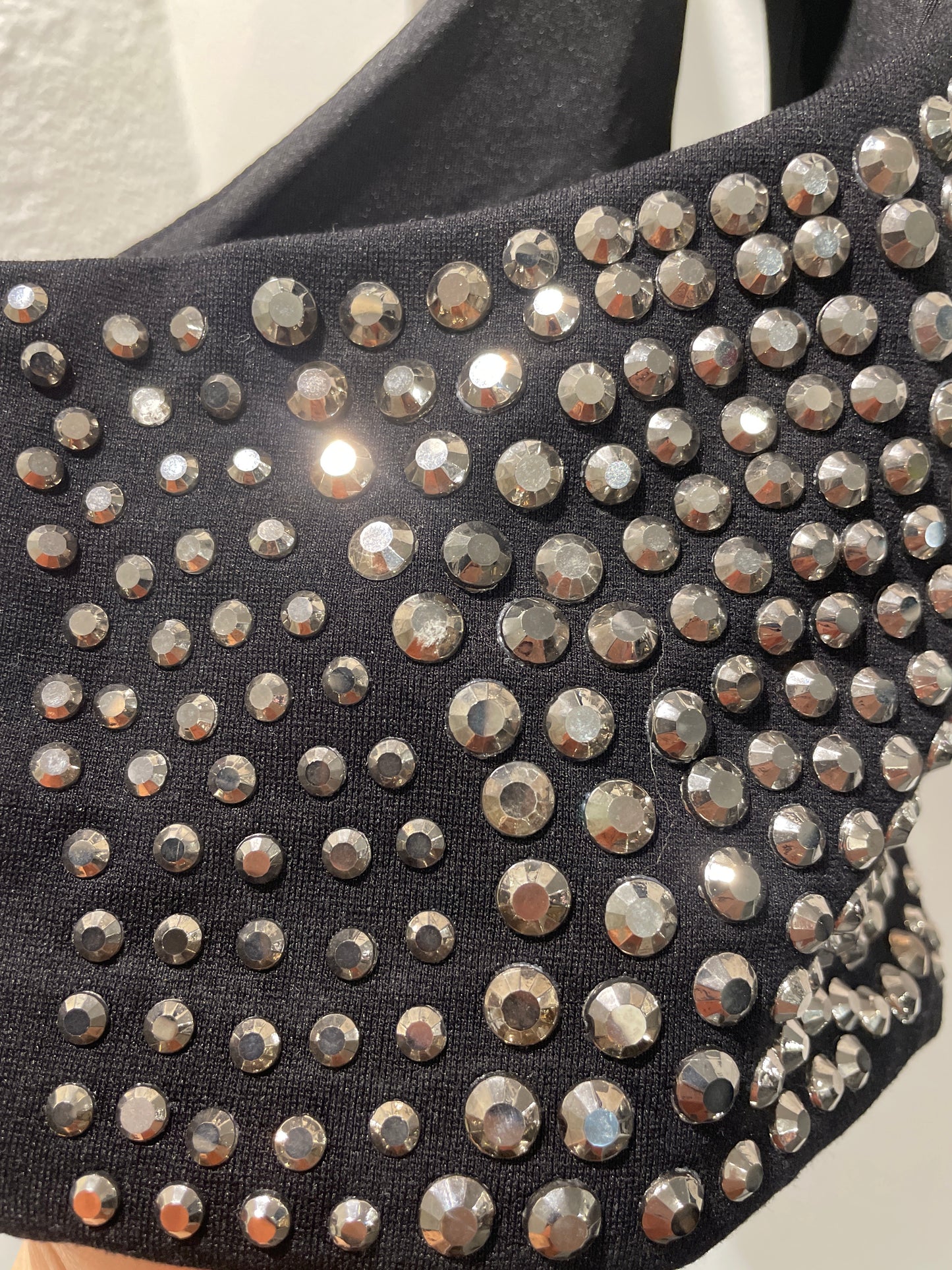 Cropped top - Black w. studs - Medinas Wardrobe - S