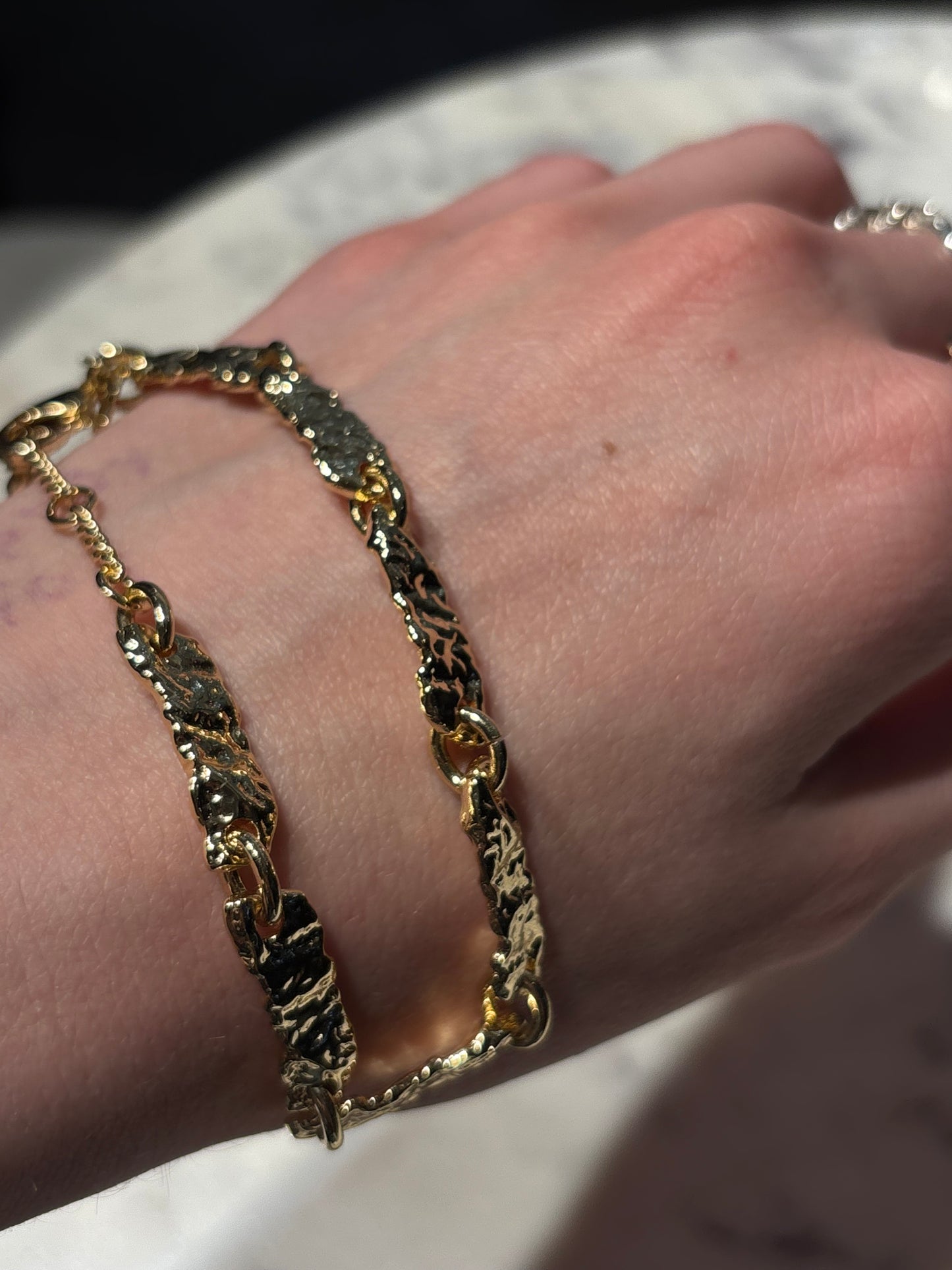 Pilgrim - Bracelet - Gold Hammered - Medinas Wardrobe