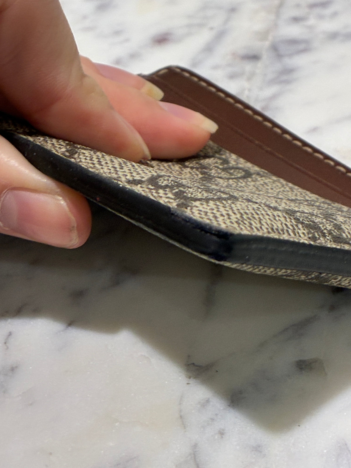Gucci Cardholder - Monogram & Brown Leather