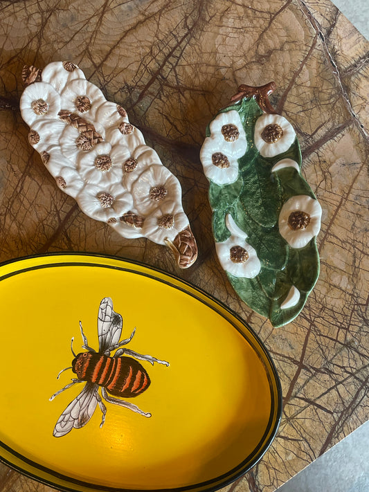 Hvidløgs fad - Italiensk porcelæn