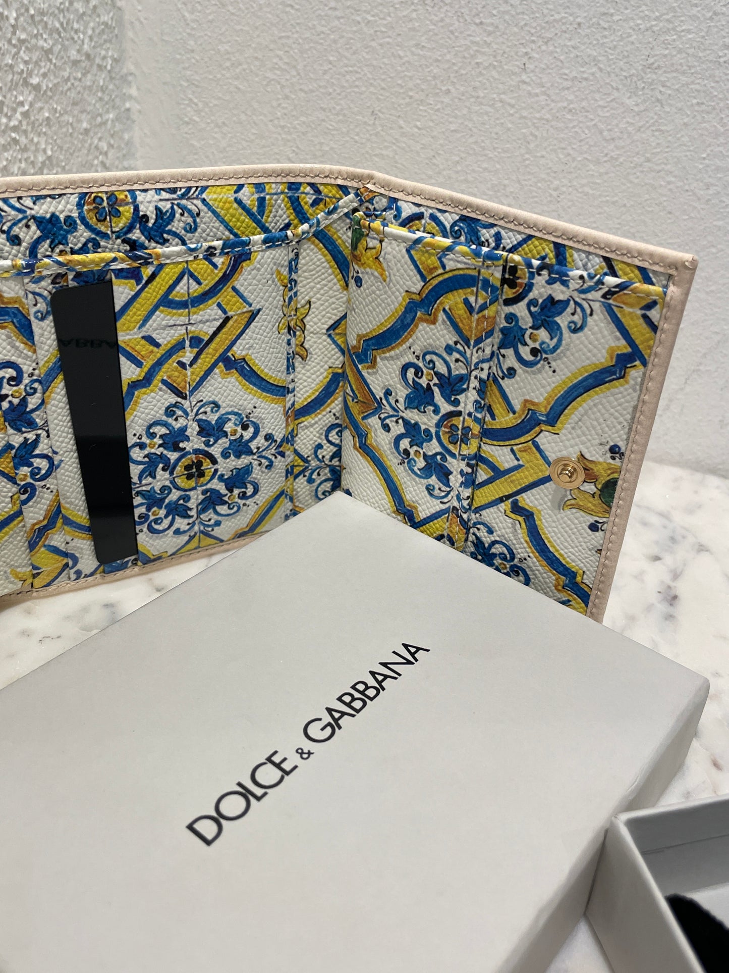 Dolce & Gabbana Unica wallet – Exclusive leather wallet with rare signature Majolica print - Brand New