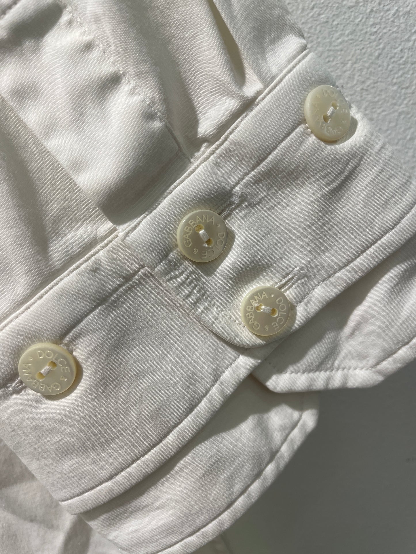 Dolce & Gabbana Shirt with Detachable Collar – Off-White -  EU38