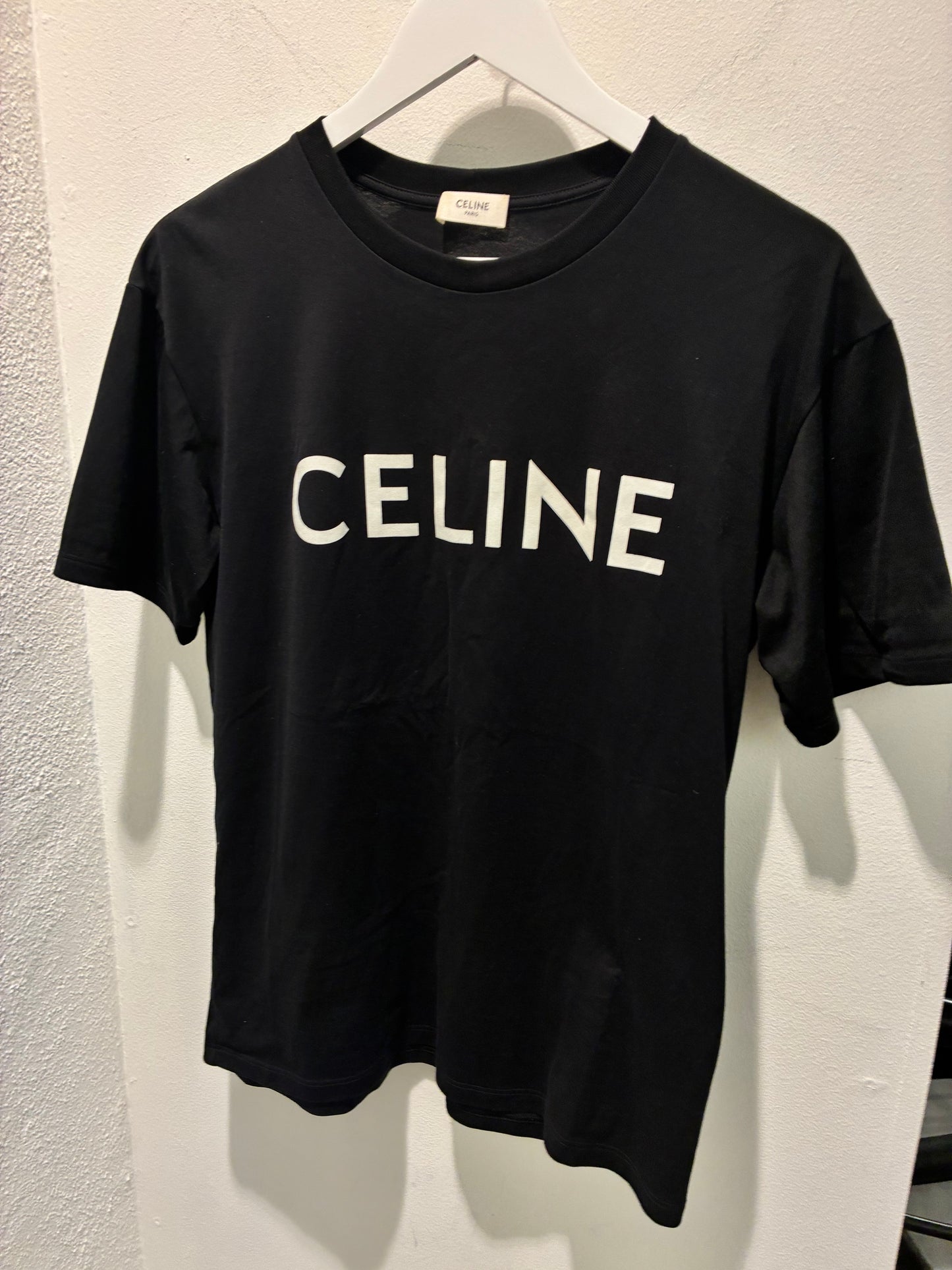 Celine Logo Tee - Black & White - Size M