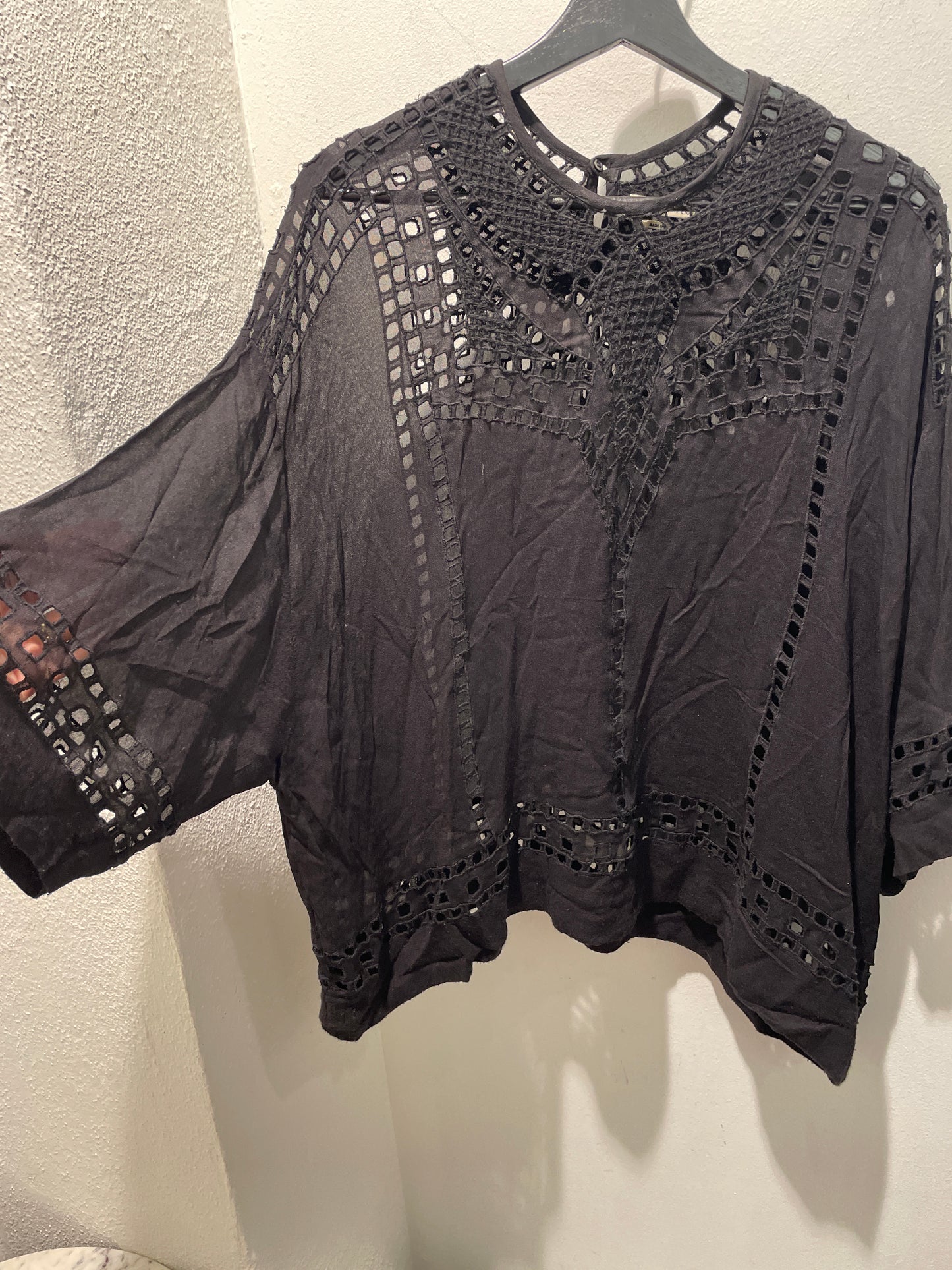 Isabel Marant Openwork Knit Blouse – Black – Oversized - fits S-L