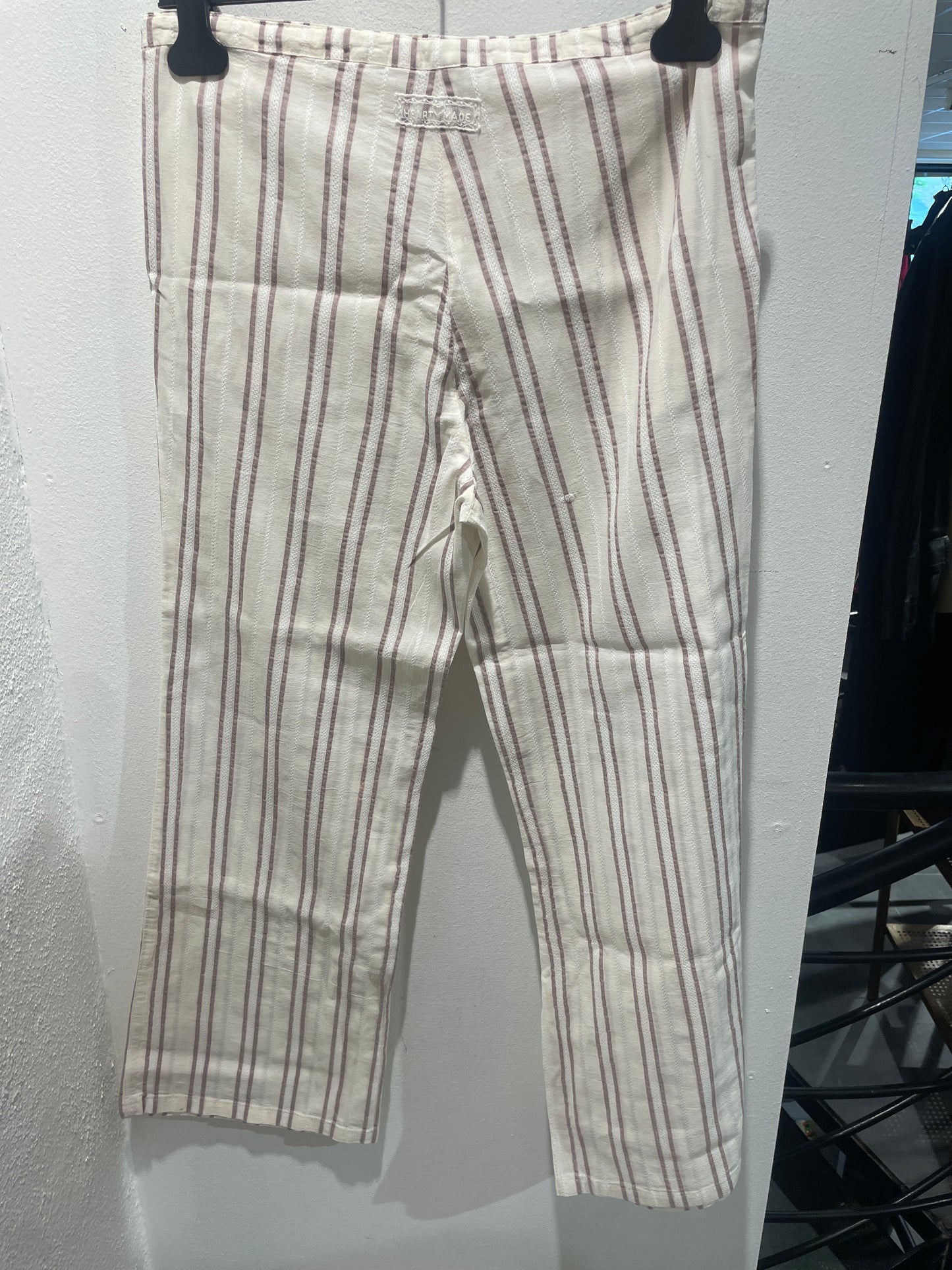 Heartmade - cotton/linen pants - adjustable waist - M