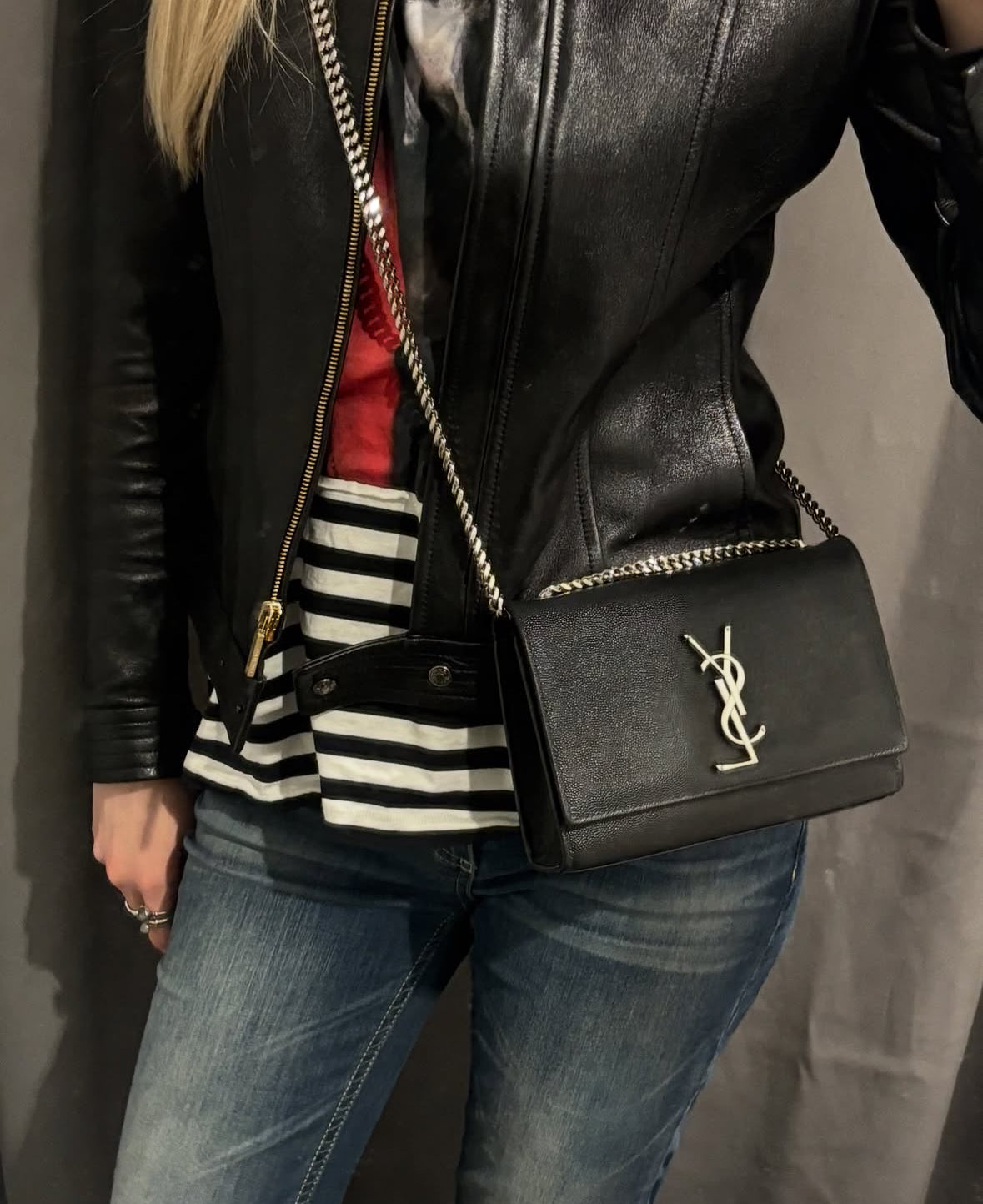 Saint Laurent - Small Kate Bag - Black with Silver Hardware