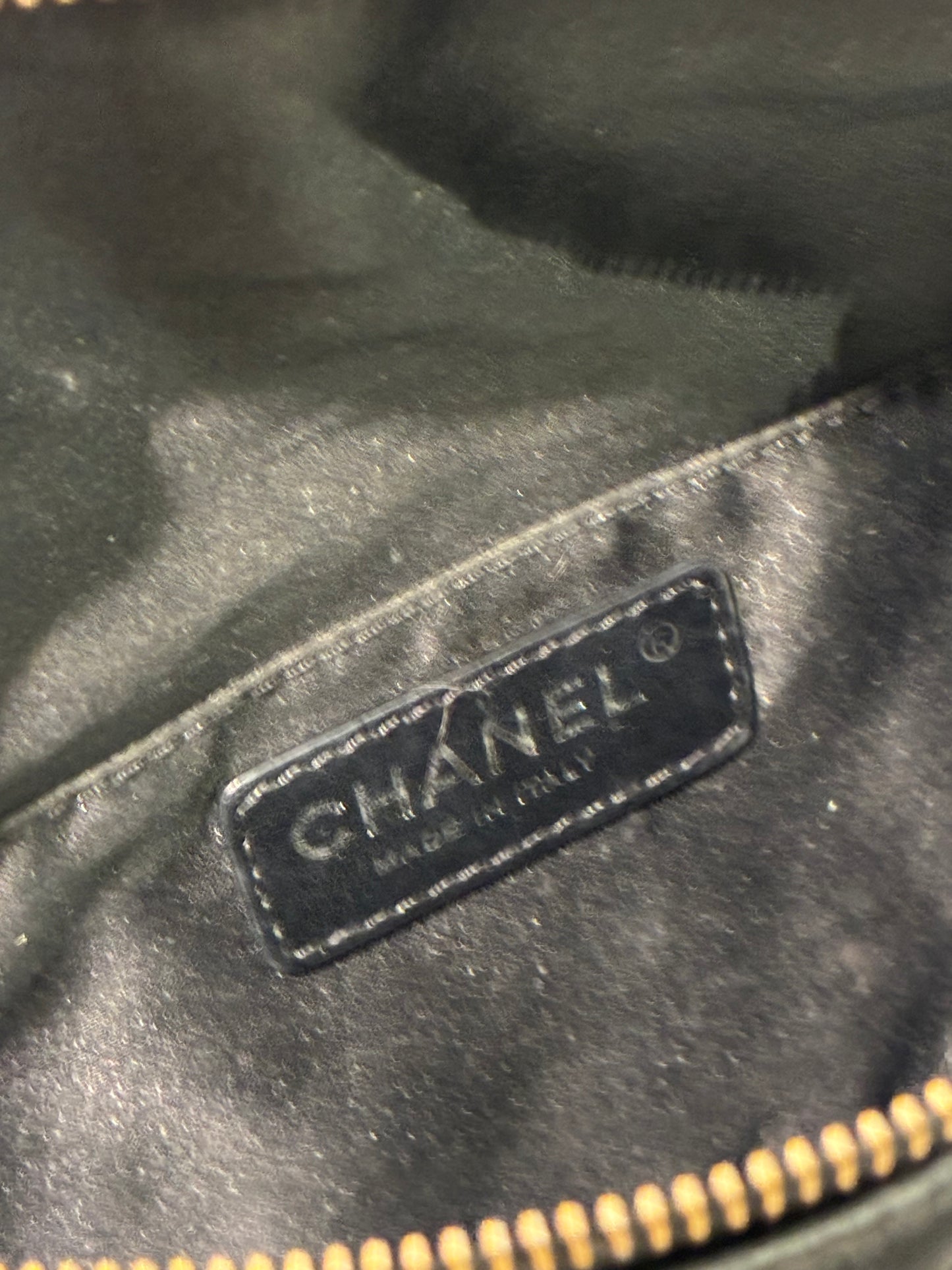 Chanel crossbody / bumbag - black lambskin with ruthenium hardware