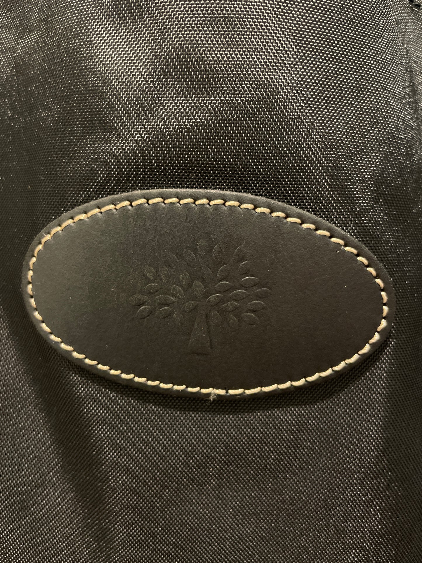 Classic Mulberry Clipper Travel Bag – Black Fabric with Leather Details