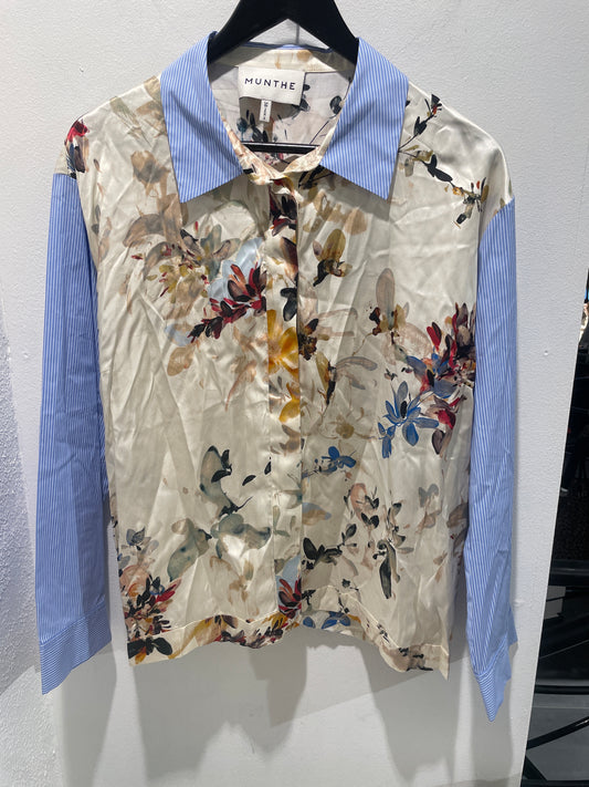 Munthe - Silk Shirt - Stribed details - Medinas Wardrobe EU38