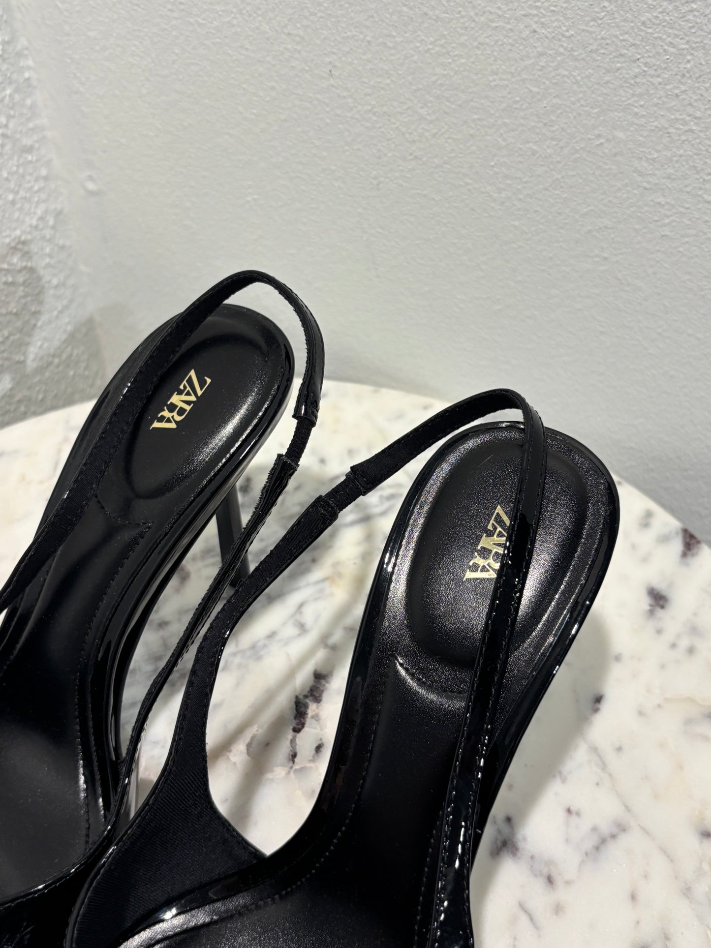 Zara - Black slingback - black - 40 - Medinas Wardrobe
