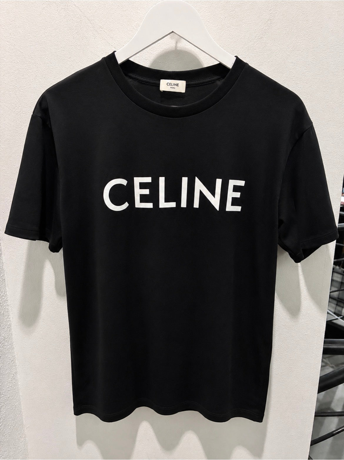 Celine Logo Tee - Black & White - Size M