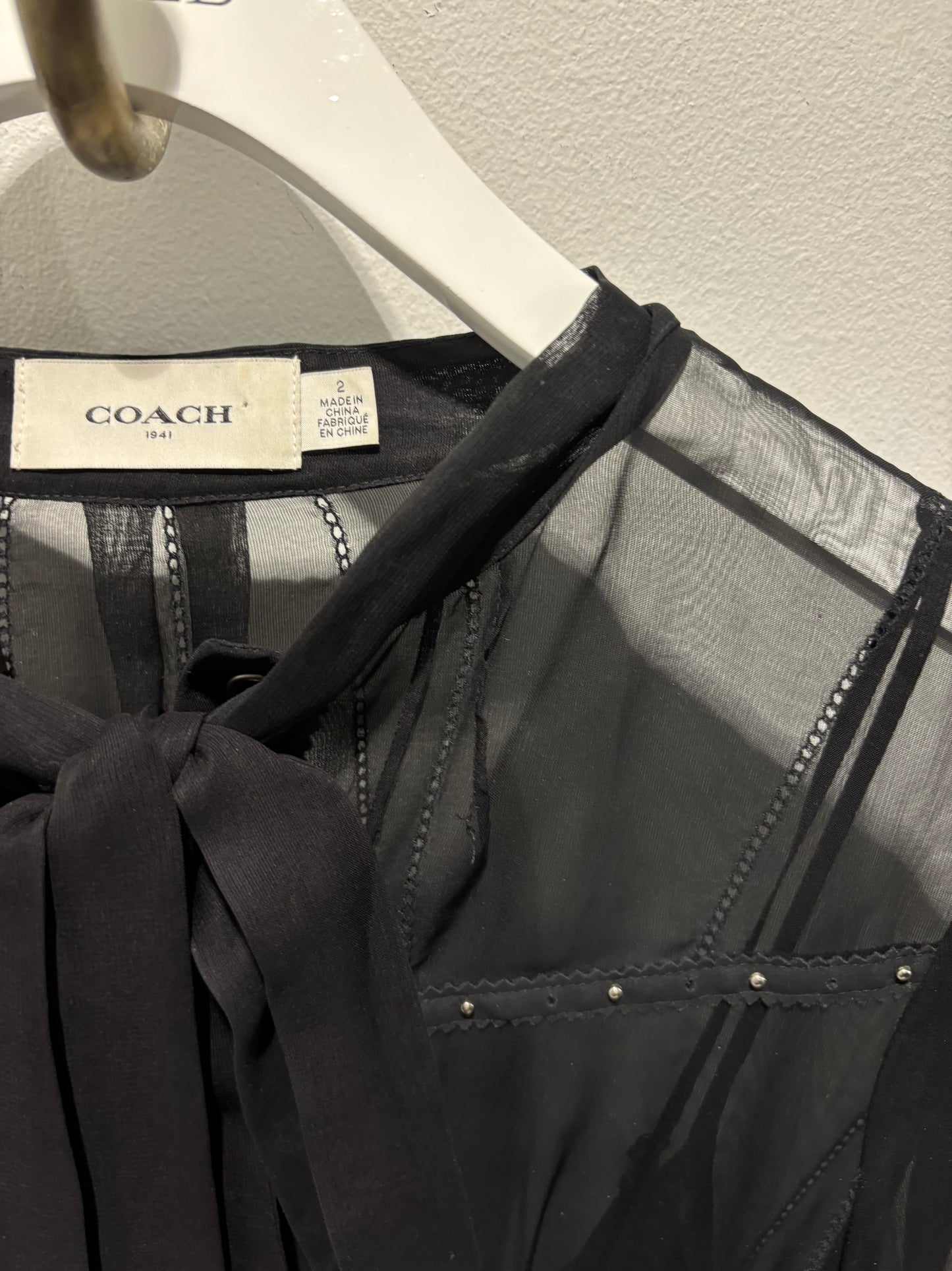 Coach - unique vegan silk dress -  Sz 2 /XS