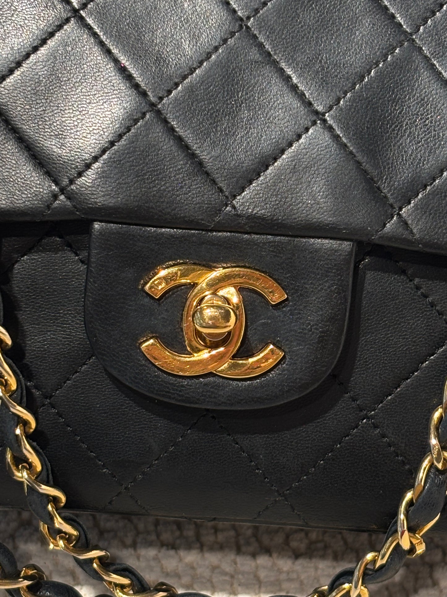 Vintage Chanel Classic Flap Bag - Medium - 24k Hardware
