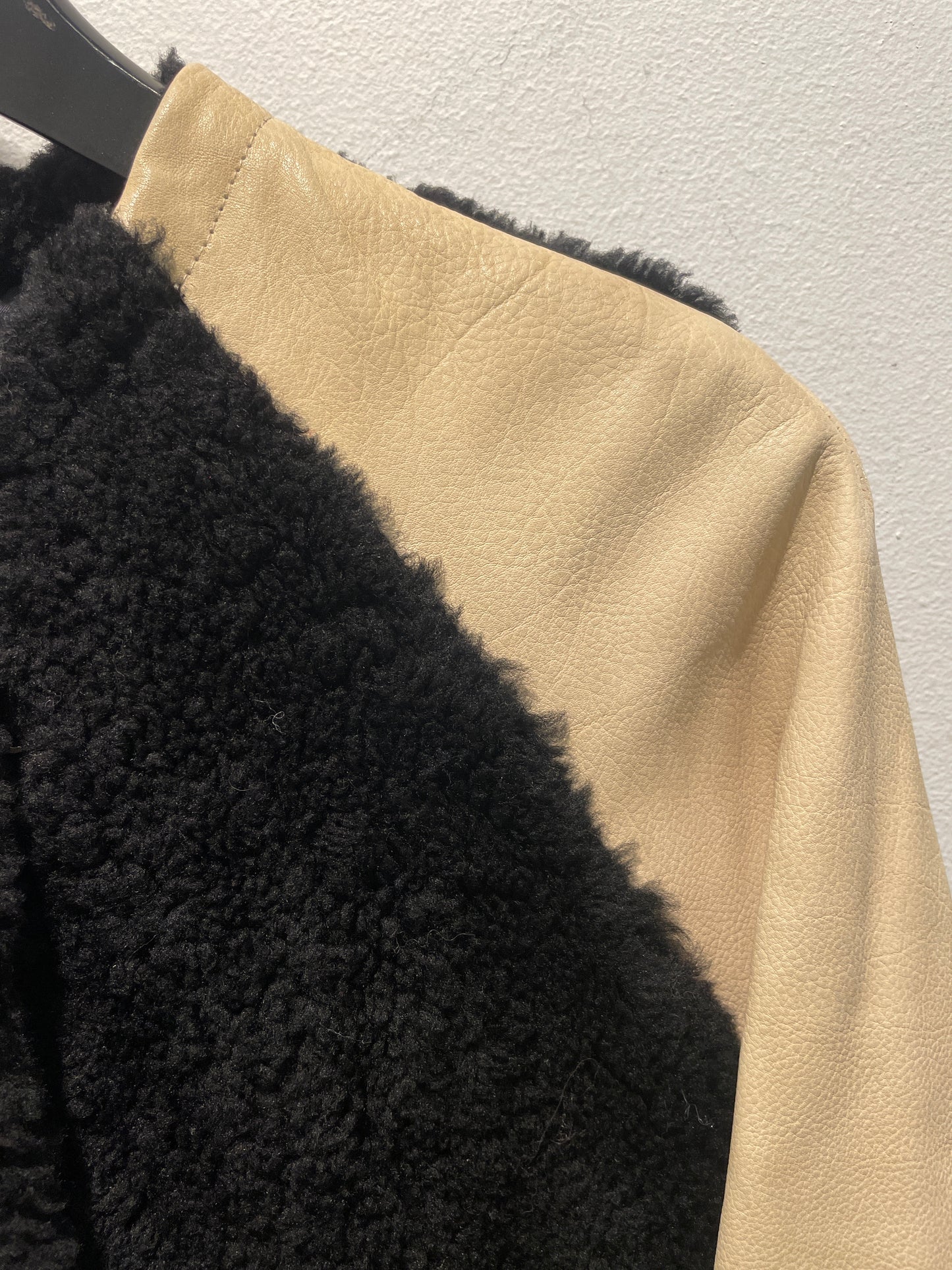 3.1 Phillip Lim Shearling Jacket – Black & Sand - S