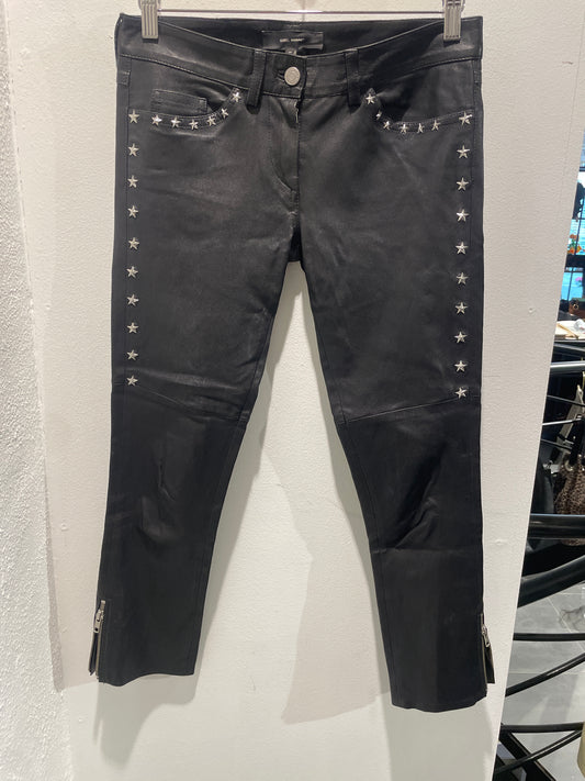 Isabel Marant - Leather Pants w. star studs - 36 - Medinas Wardrobe