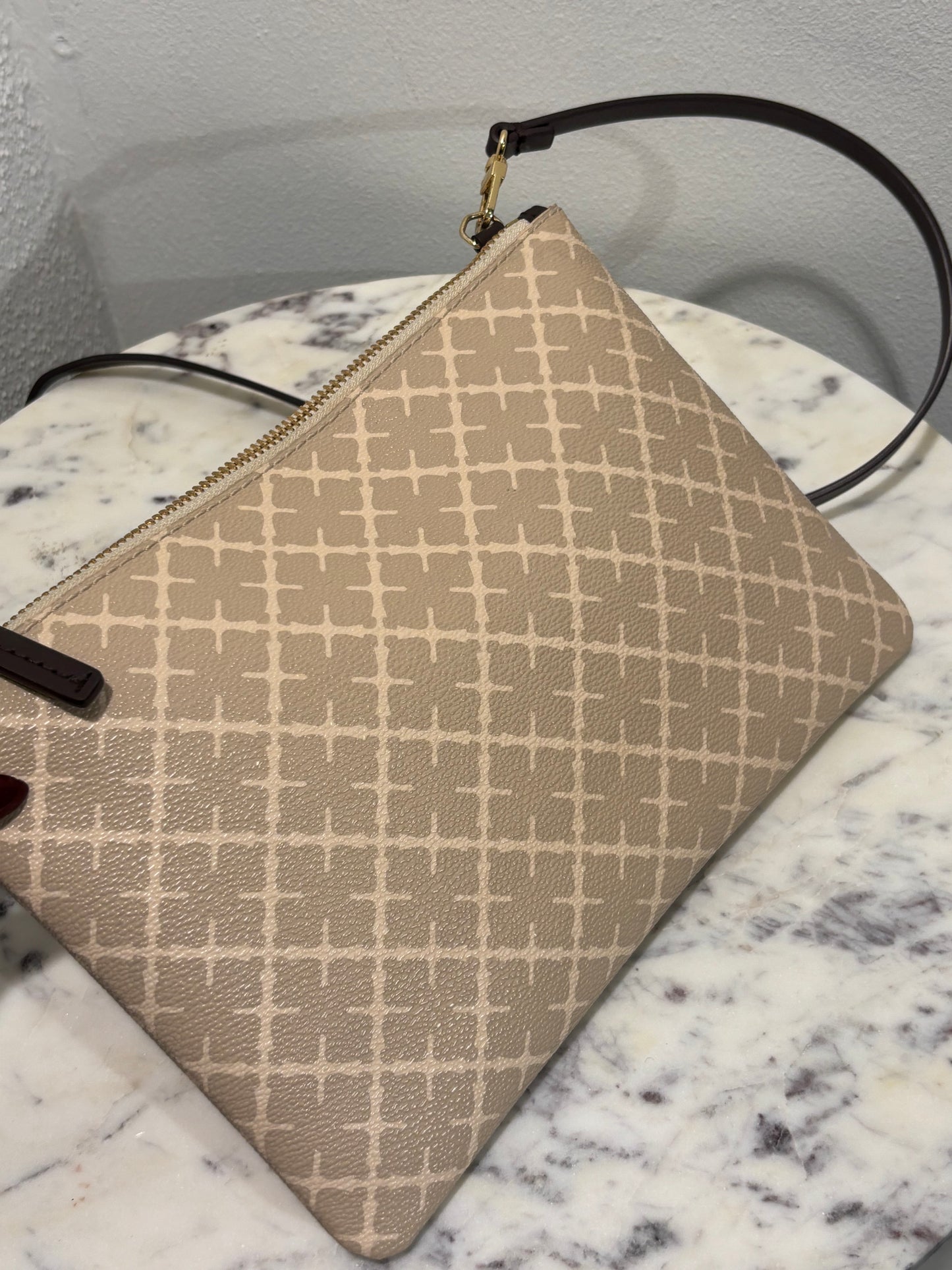 Malene Birger - Shoulder Bag  - Beige Monogram - Medinas Wardrobe