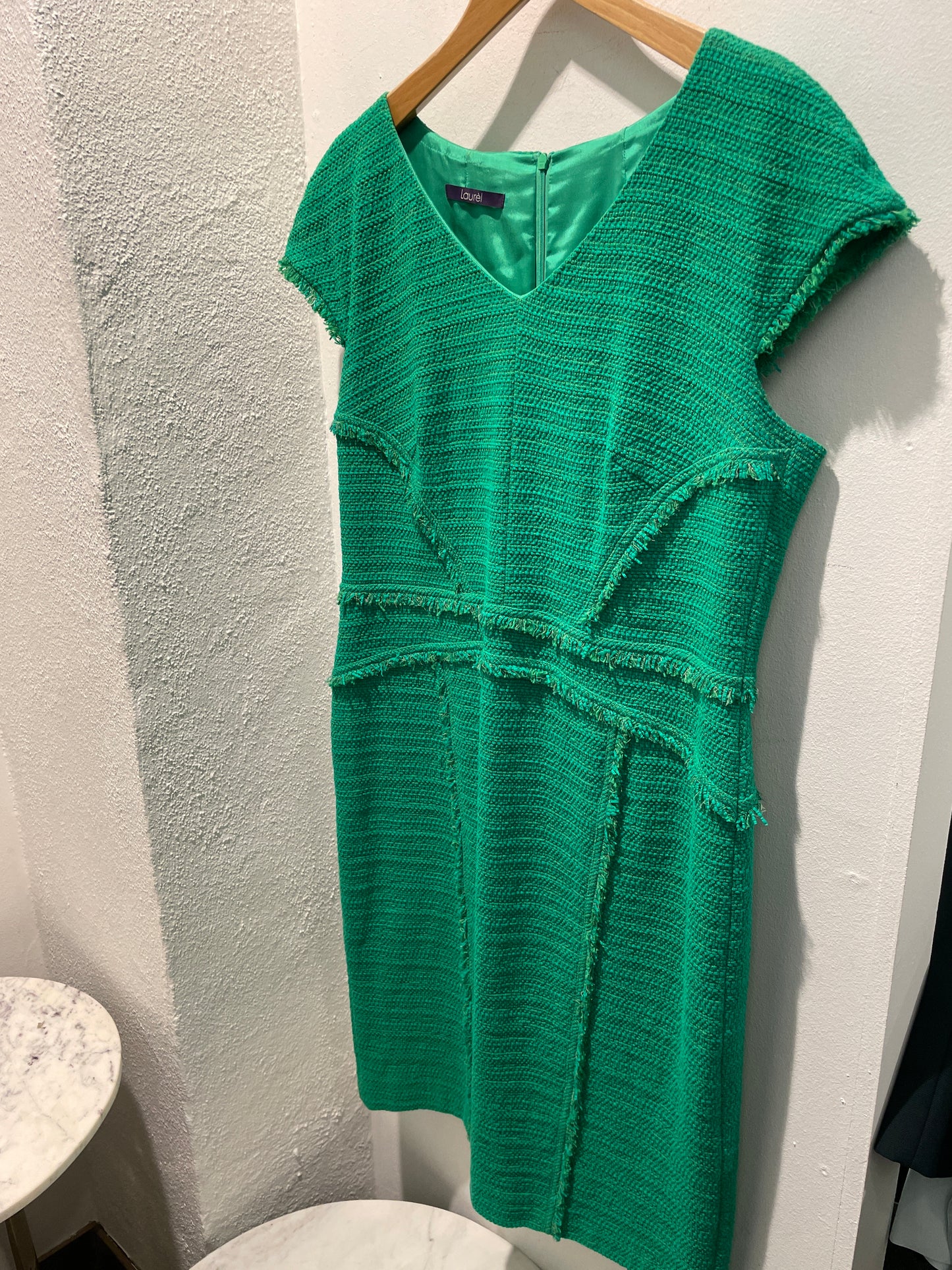 Laurèl Bouclé Dress – Jade Green - EU44
