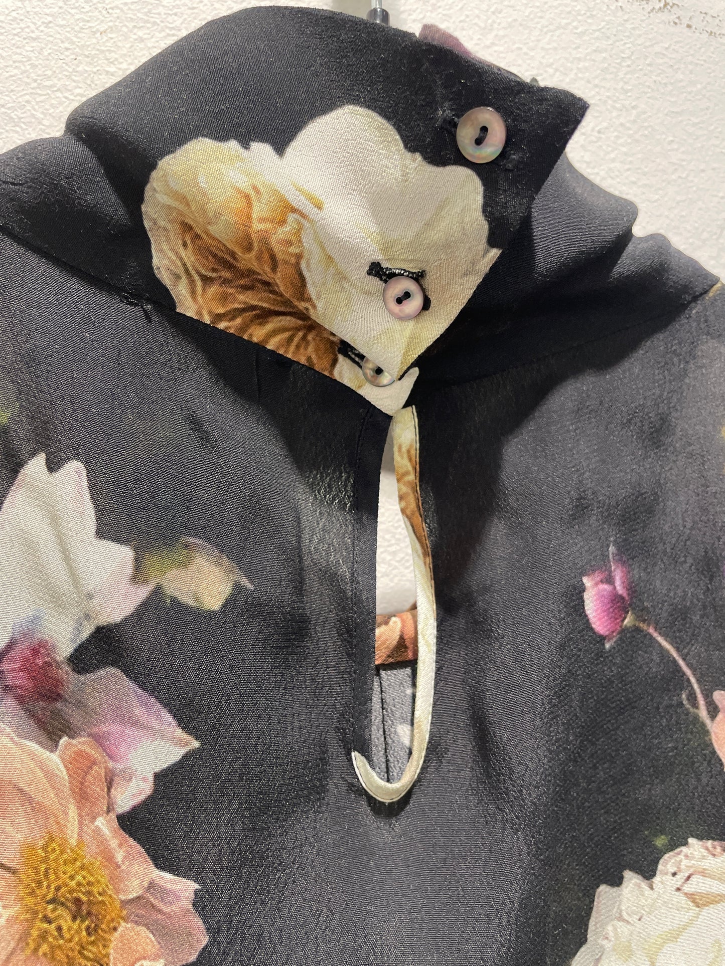 SAND Copenhagen Silk-Touch Viscose Floral Dress – Cowl Neck – XL