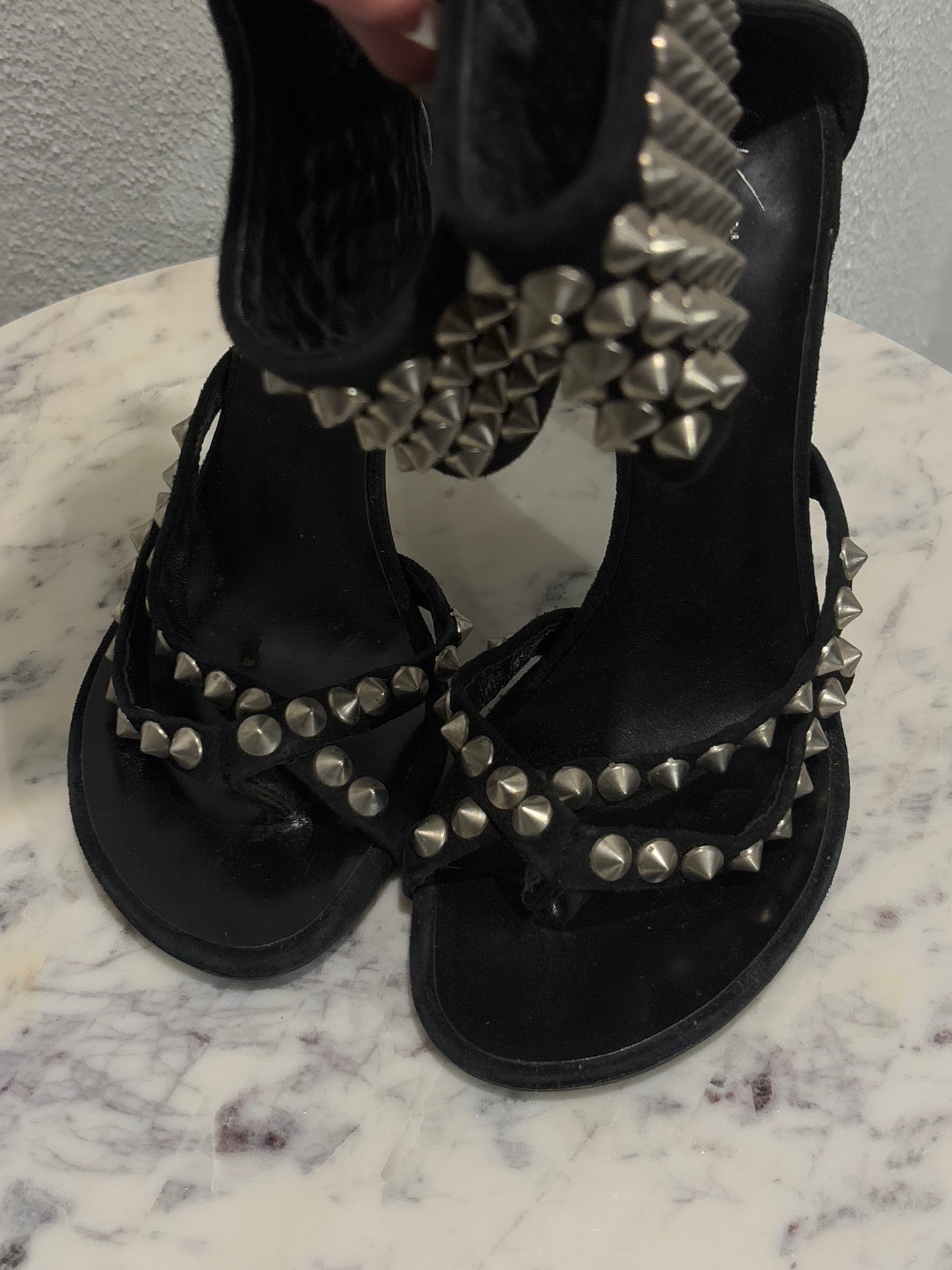 Balmain - Heels - Studs - 38.5 - Medinas Wardrobe