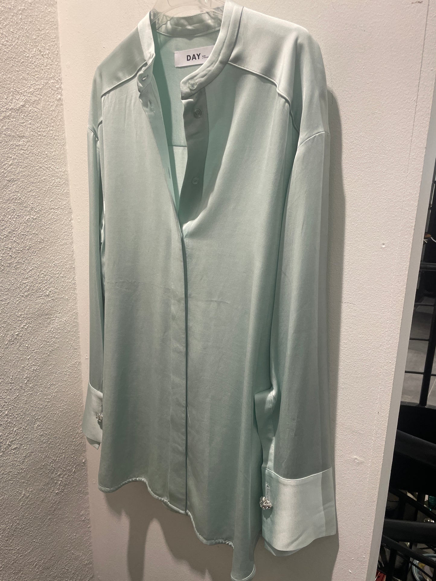DAY Birger et Mikkelsen - Silk Shirt –  Mint Green - M
