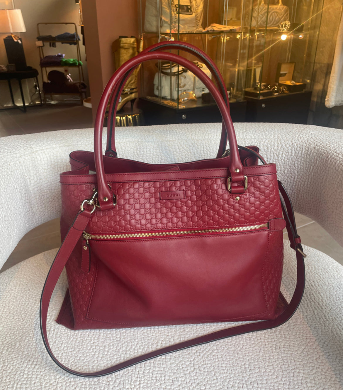 Gucci - Rød læder tote