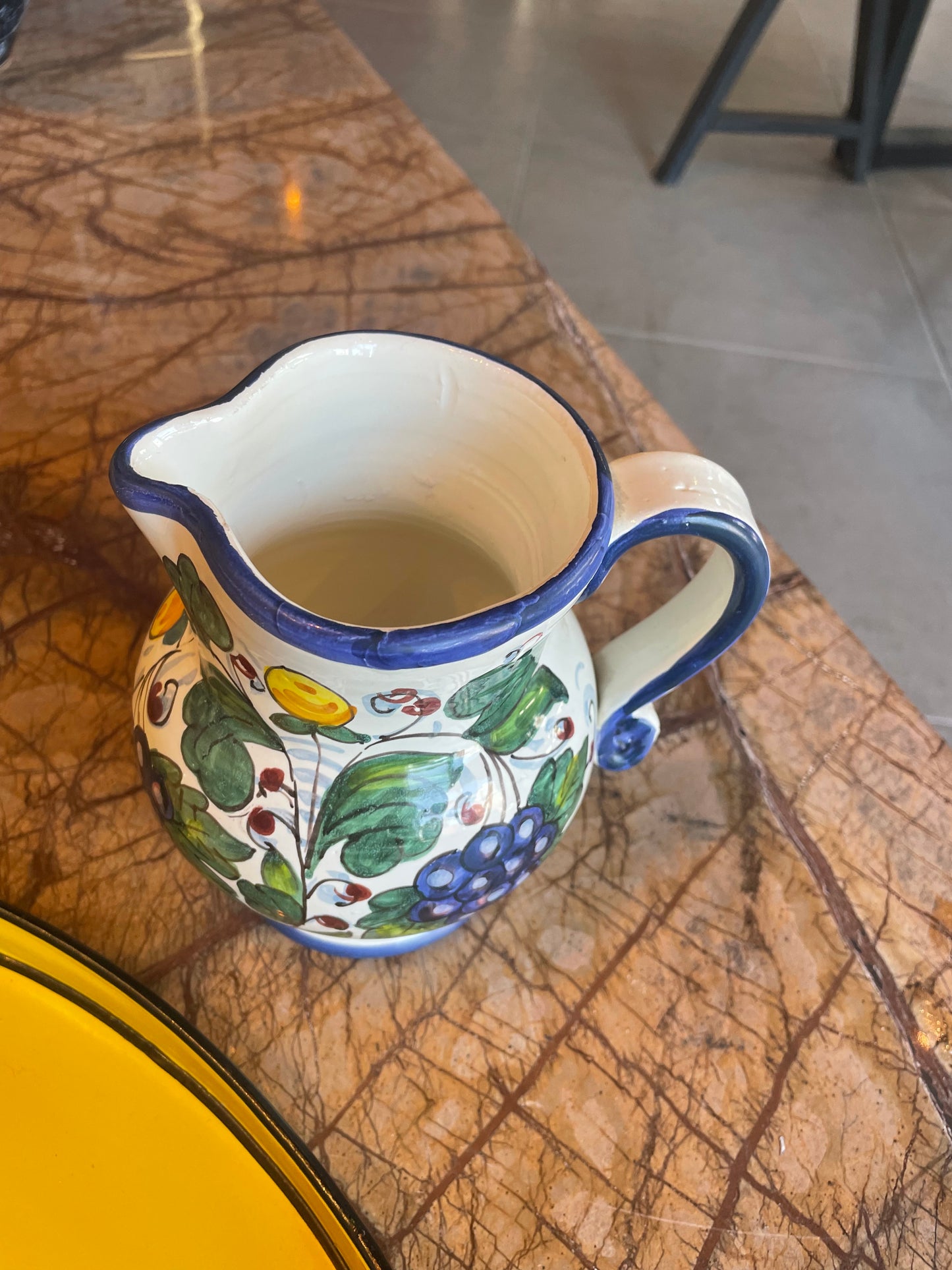 Lille Toscana kande - Vindruer - Italiensk porcelæn