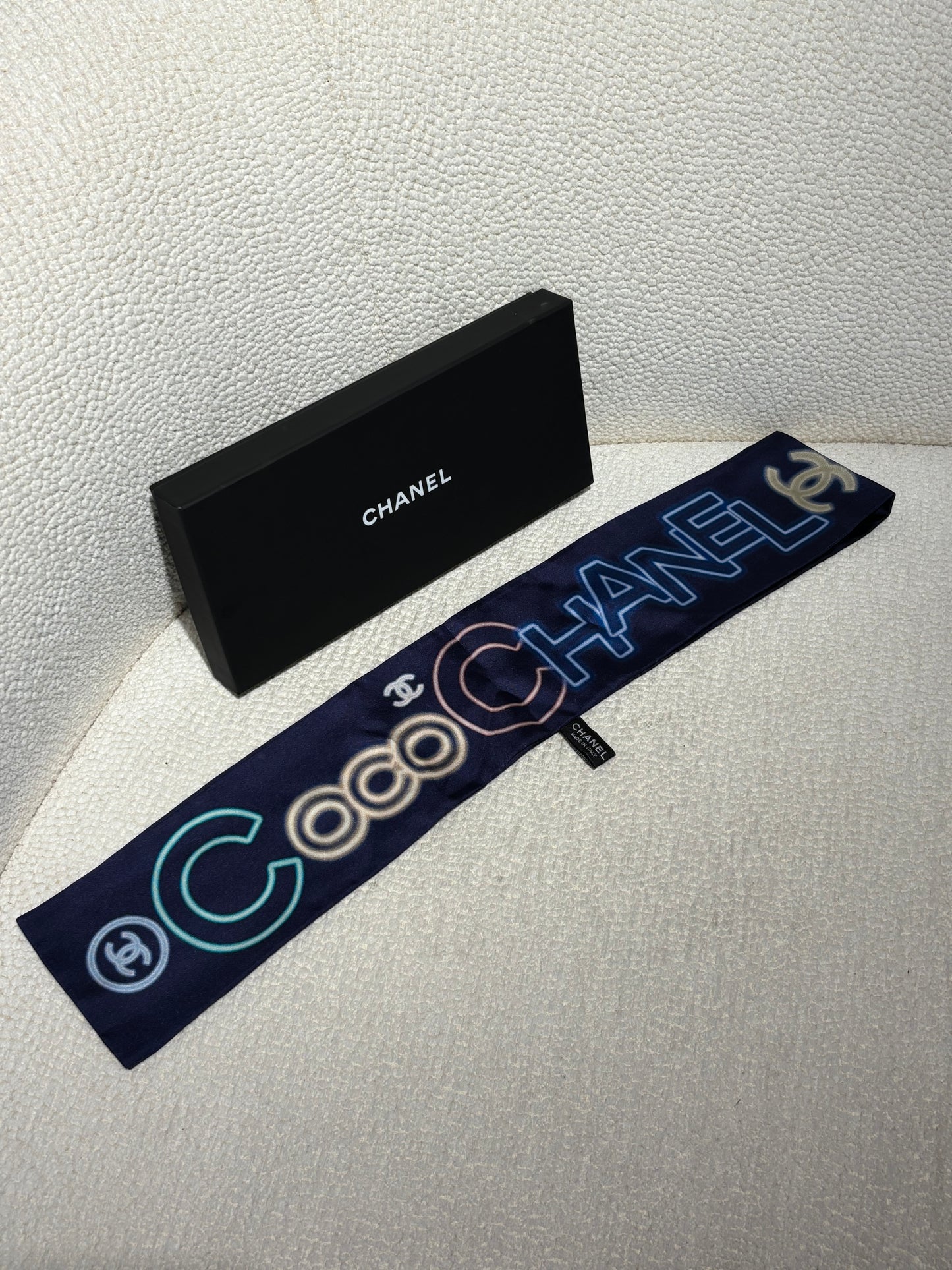 Chanel Twilly - Silk - Cambon Pattern - Blue & Multicoloured