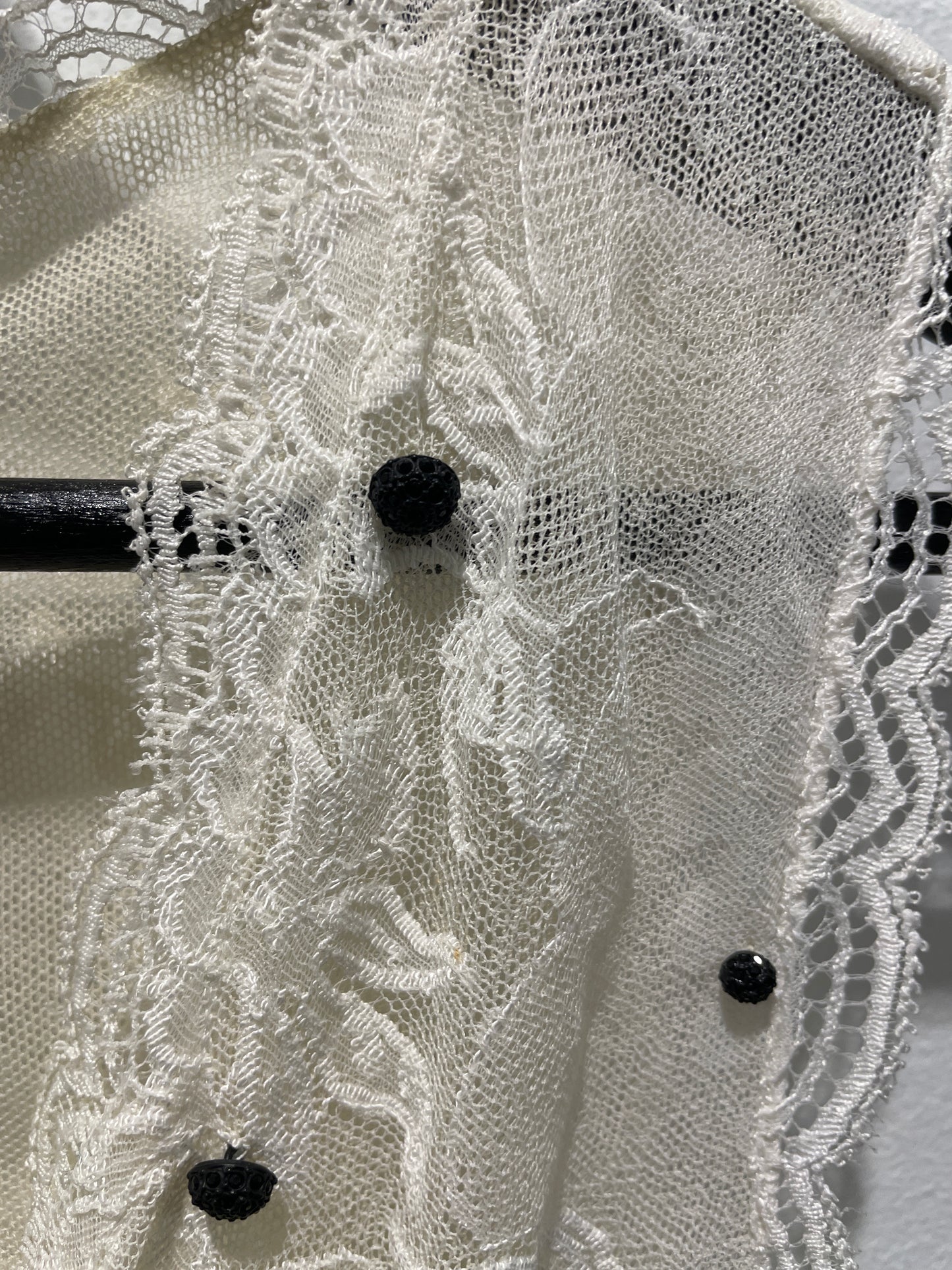 Chanel Top – Cashmere Lace Ecru and Black – EU 38