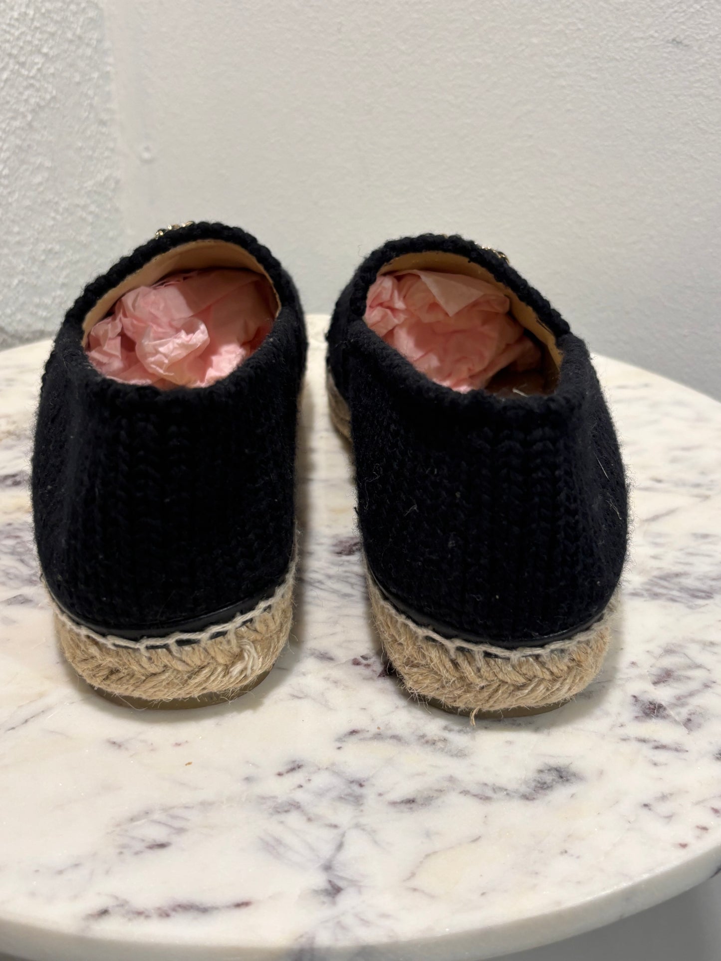 Chanel Espadrilles – Black Wool & Luxury CC Logos – EU 40