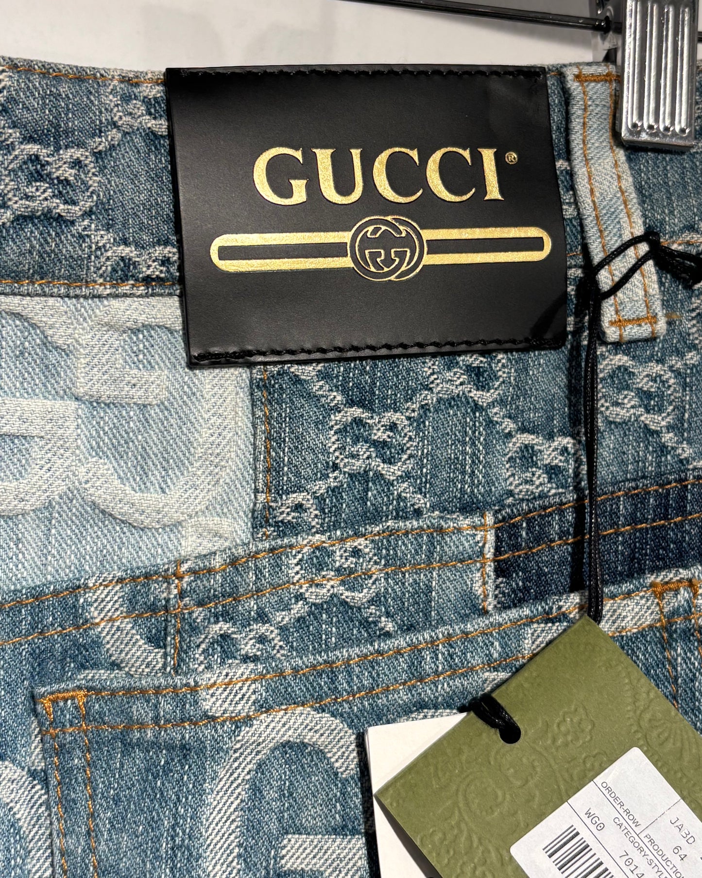 Gucci Skirt – GG Jaquard  Patchwork Denim - EU 36