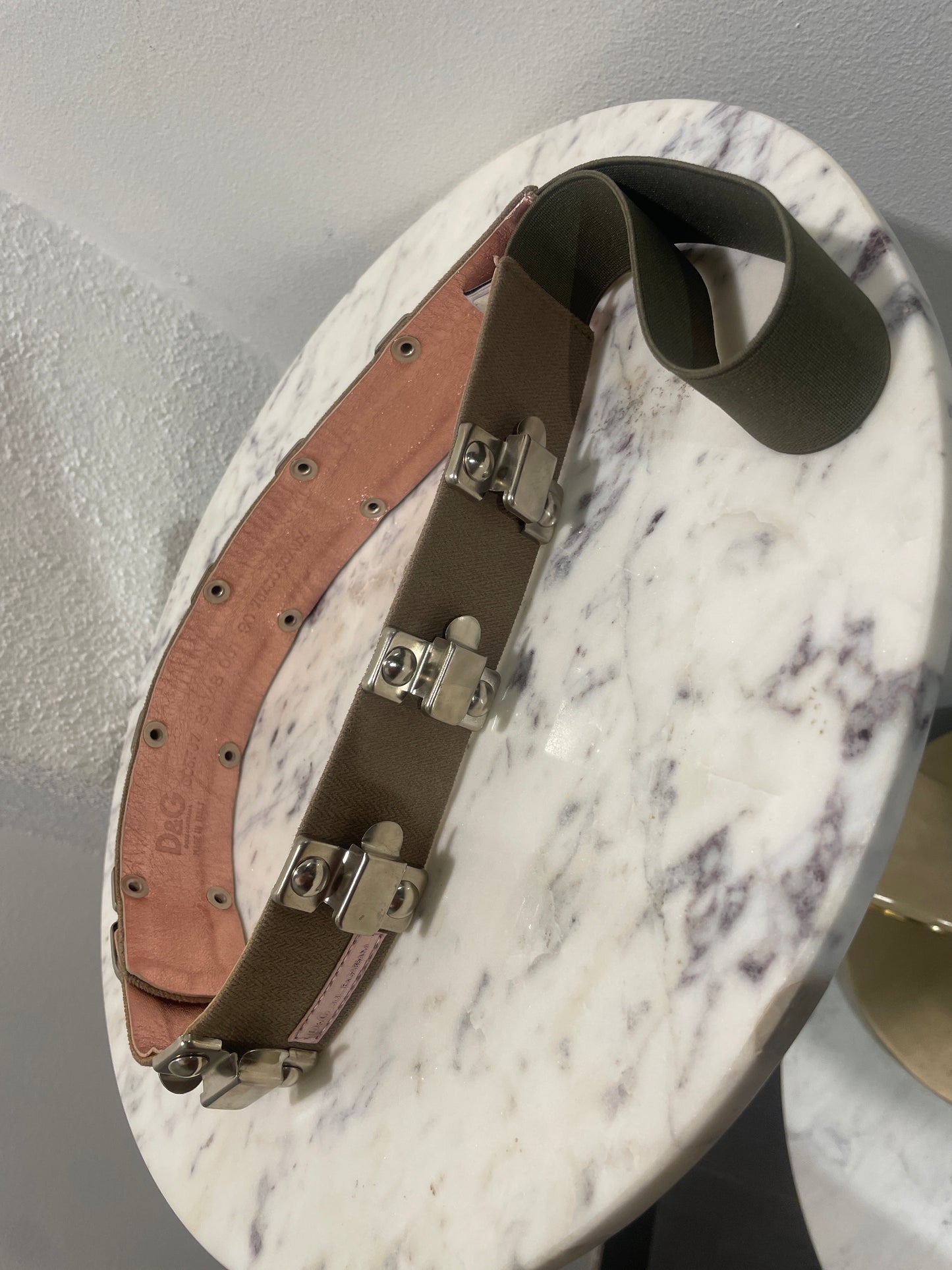 Dolce & Gabbana – Archive Y2K Studded Leather Stretch Belt (Early 2000s) - +90 cm